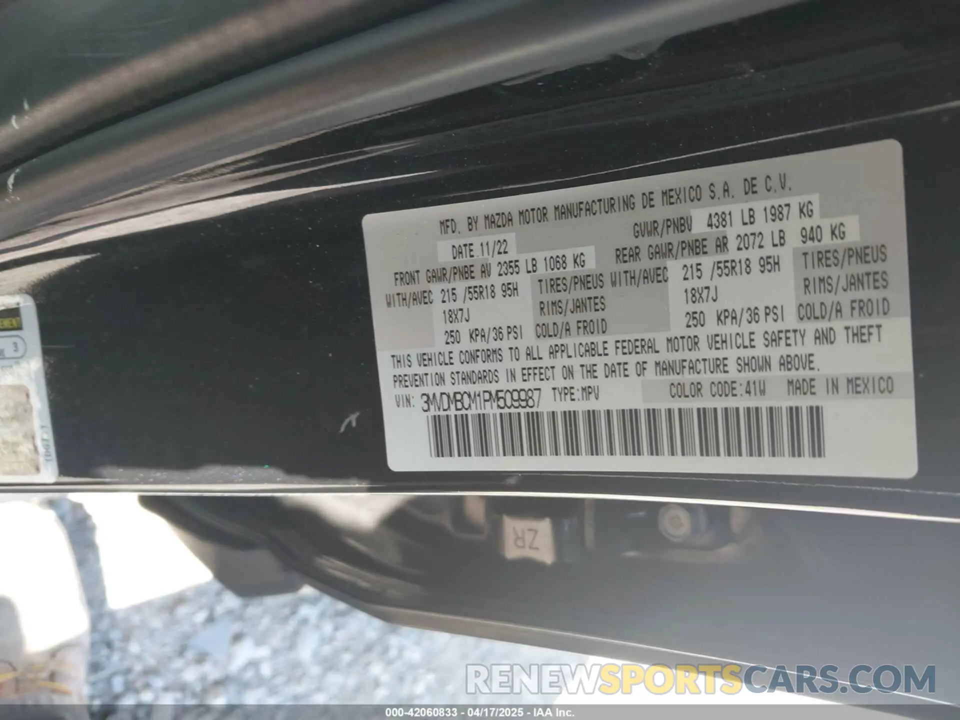 9 Фотография поврежденного автомобиля 3MVDMBCM1PM509987 MAZDA CX-30 2023