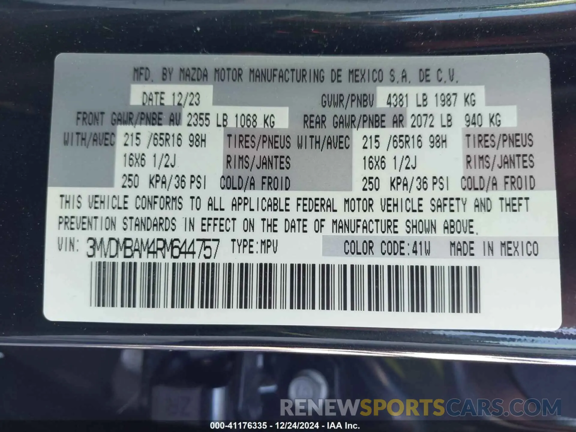 9 Photograph of a damaged car 3MVDMBAM4RM644757 MAZDA CX-30 2024
