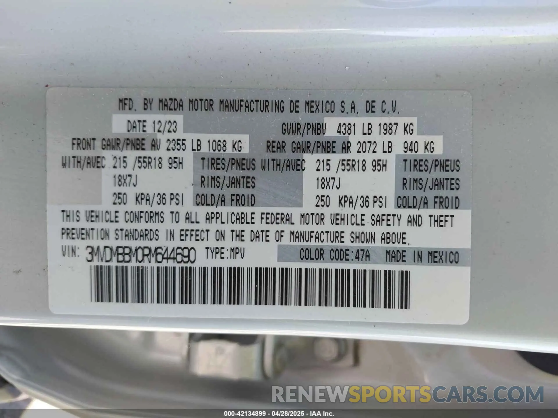 9 Photograph of a damaged car 3MVDMBBM0RM644690 MAZDA CX-30 2024