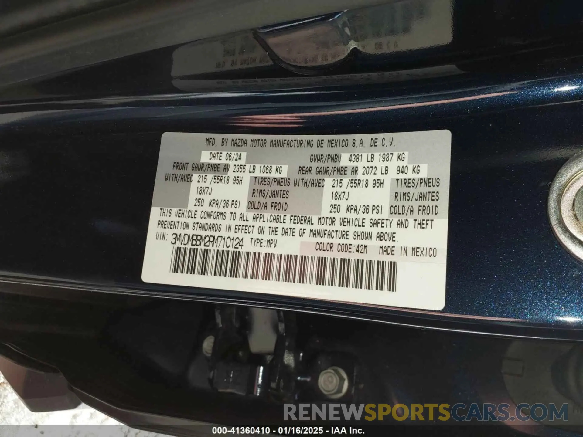 9 Photograph of a damaged car 3MVDMBBM2RM710124 MAZDA CX-30 2024