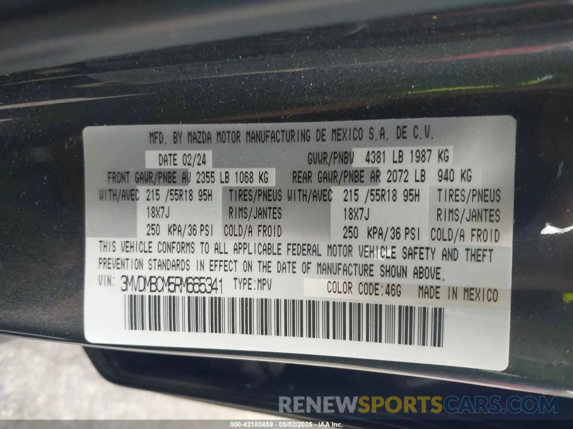 9 Photograph of a damaged car 3MVDMBCM5RM665341 MAZDA CX-30 2024