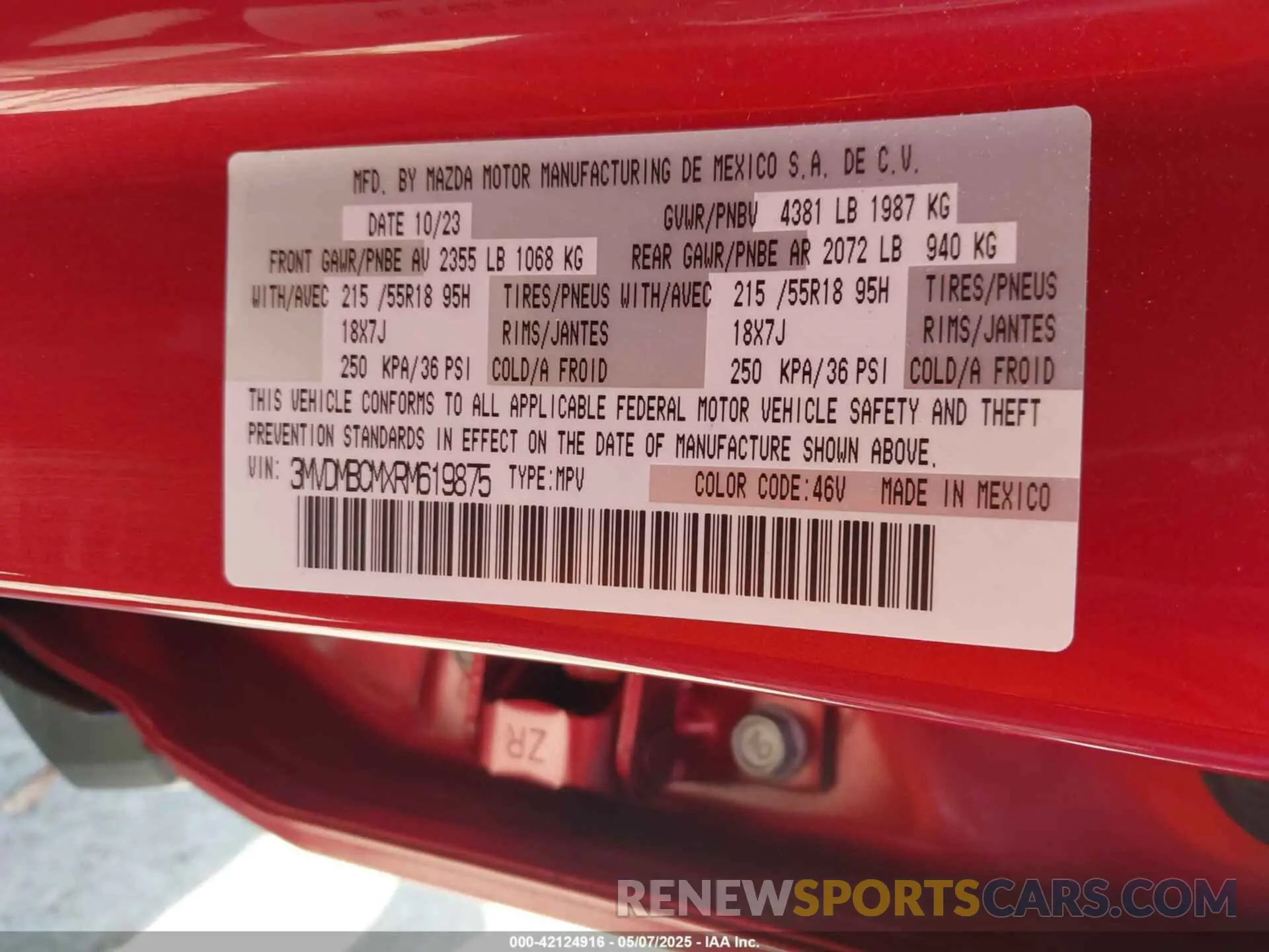 9 Photograph of a damaged car 3MVDMBCMXRM619875 MAZDA CX-30 2024