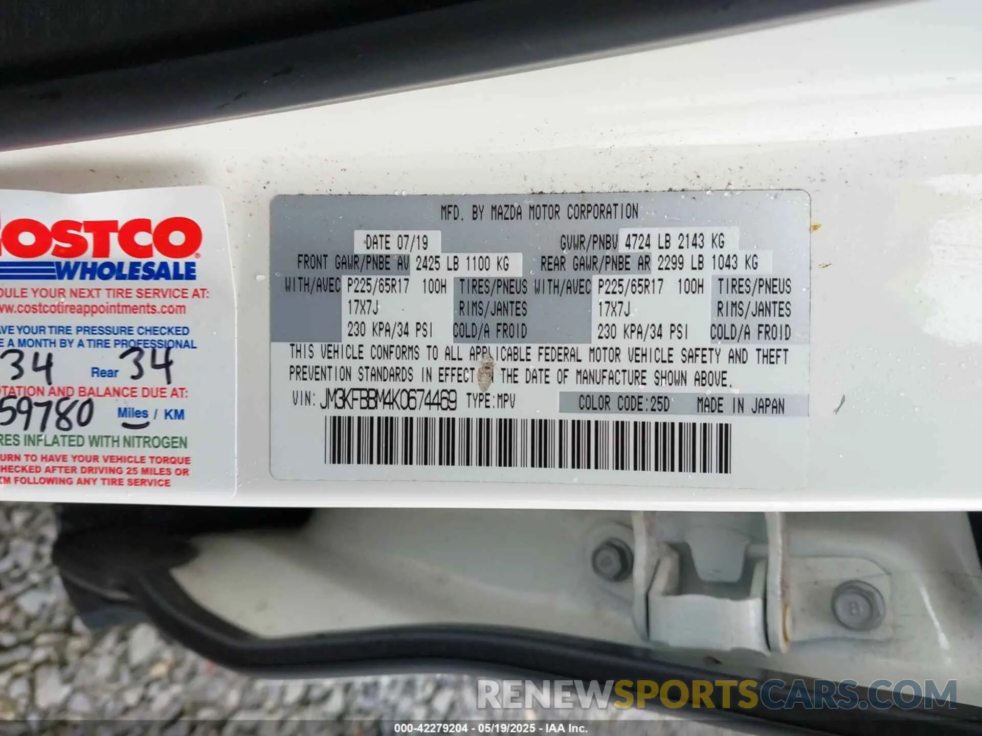 9 Фотография поврежденного автомобиля JM3KFBBM4K0674469 MAZDA CX-5 2019