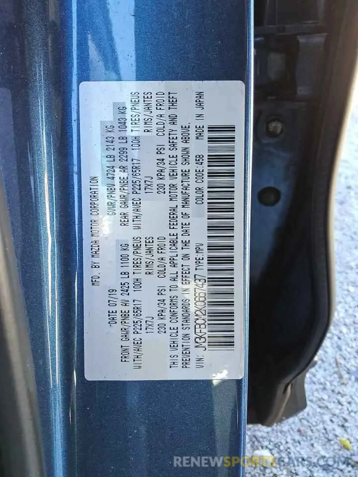 14 Фотография поврежденного автомобиля JM3KFBCM2K0667437 MAZDA CX-5 2019