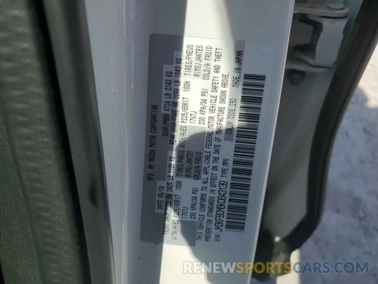 14 Фотография поврежденного автомобиля JM3KFBCM6K0643139 MAZDA CX-5 2019