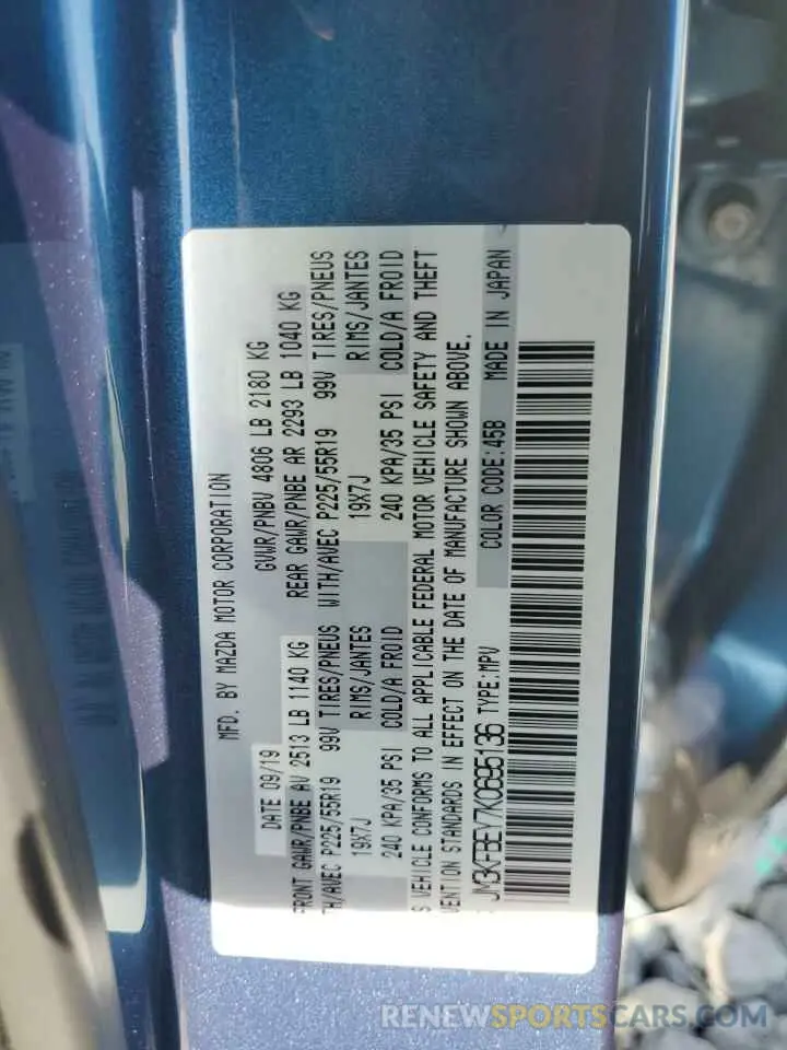 13 Photograph of a damaged car JM3KFBEY7K0695136 MAZDA CX-5 2019