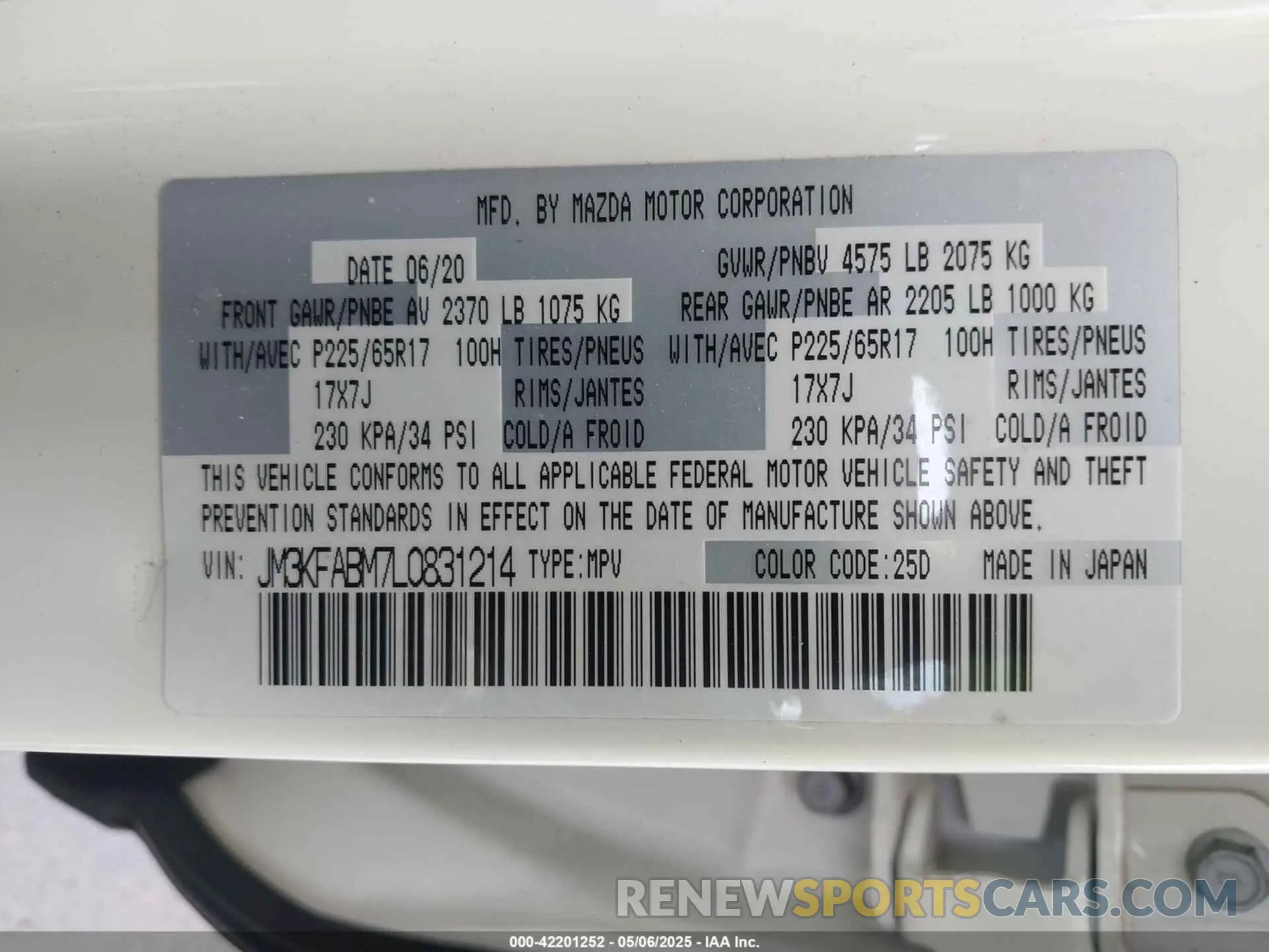 9 Фотография поврежденного автомобиля JM3KFABM7L0831214 MAZDA CX-5 2020