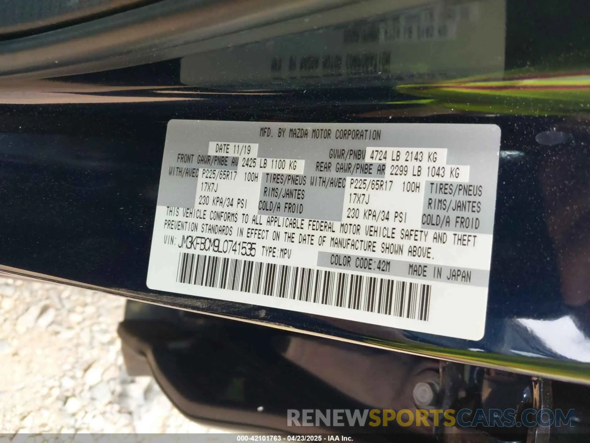 9 Фотография поврежденного автомобиля JM3KFBCM9L0741535 MAZDA CX-5 2020