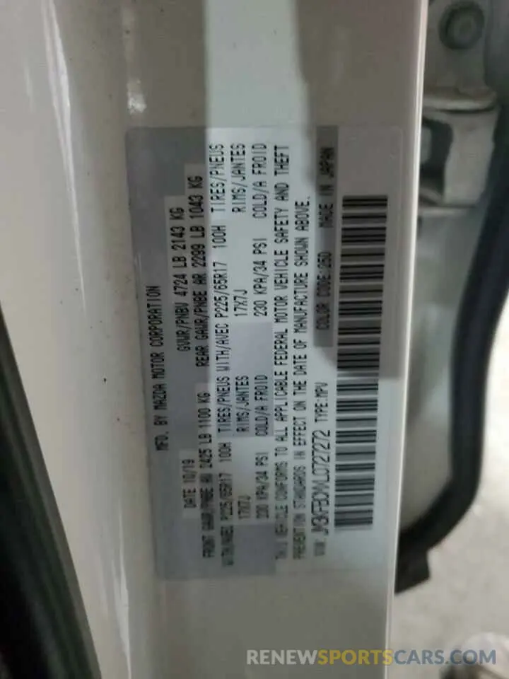 14 Фотография поврежденного автомобиля JM3KFBCMXL0727272 MAZDA CX-5 2020