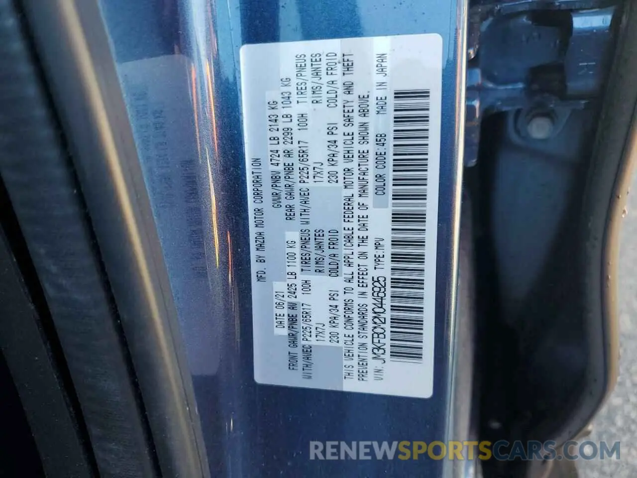 13 Фотография поврежденного автомобиля JM3KFBCM2M0446925 MAZDA CX-5 2021