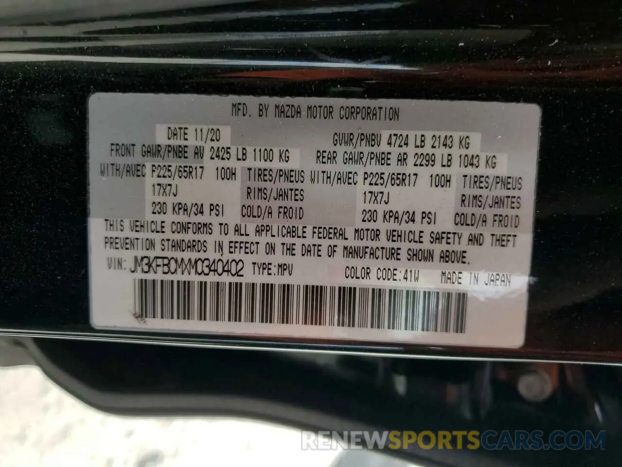 13 Фотография поврежденного автомобиля JM3KFBCMXM0340402 MAZDA CX-5 2021