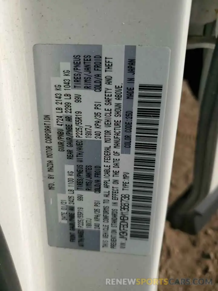 13 Фотография поврежденного автомобиля JM3KFBDM6M1368738 MAZDA CX-5 2021