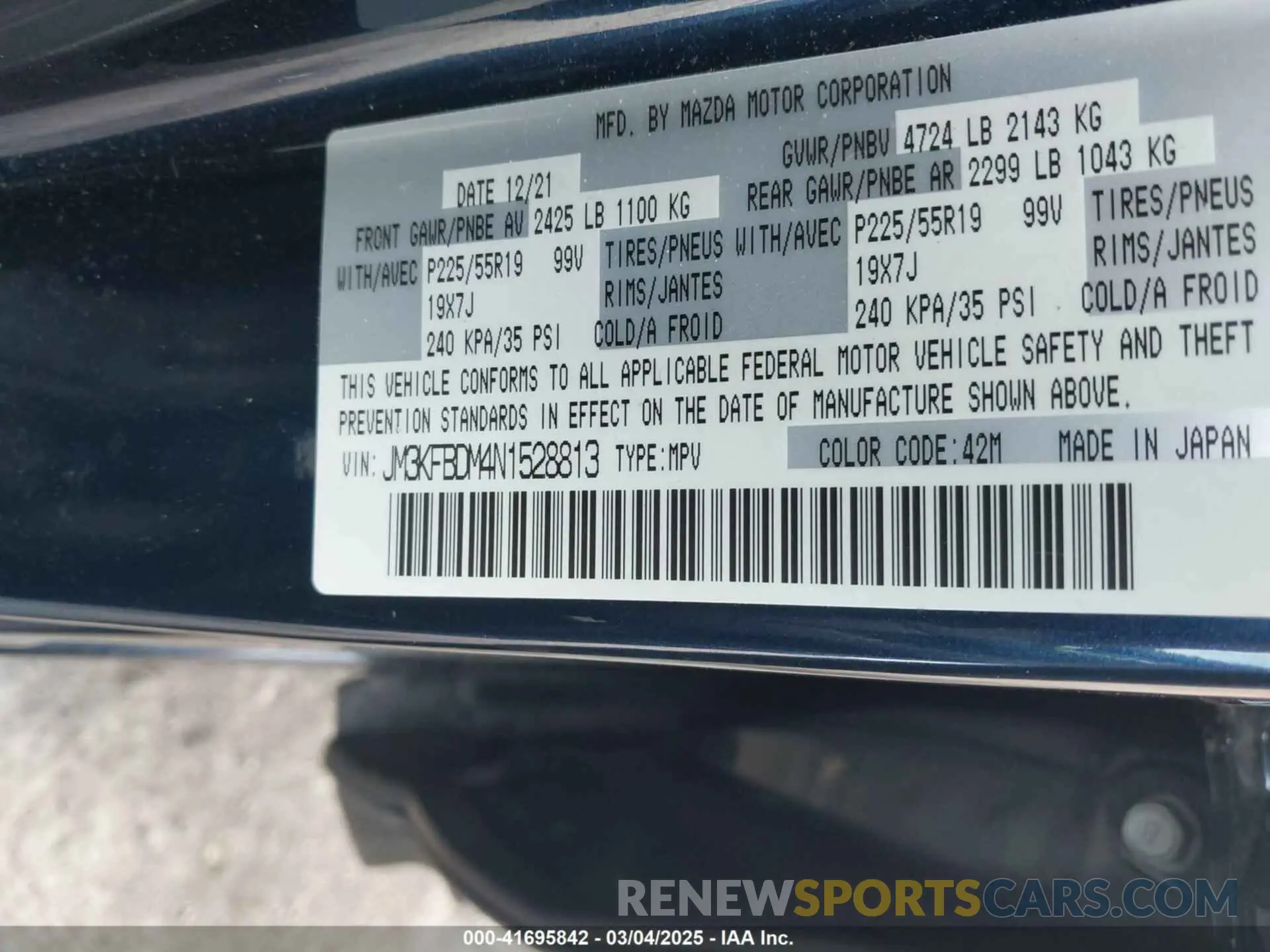 9 Фотография поврежденного автомобиля JM3KFBDM4N1528813 MAZDA CX-5 2022