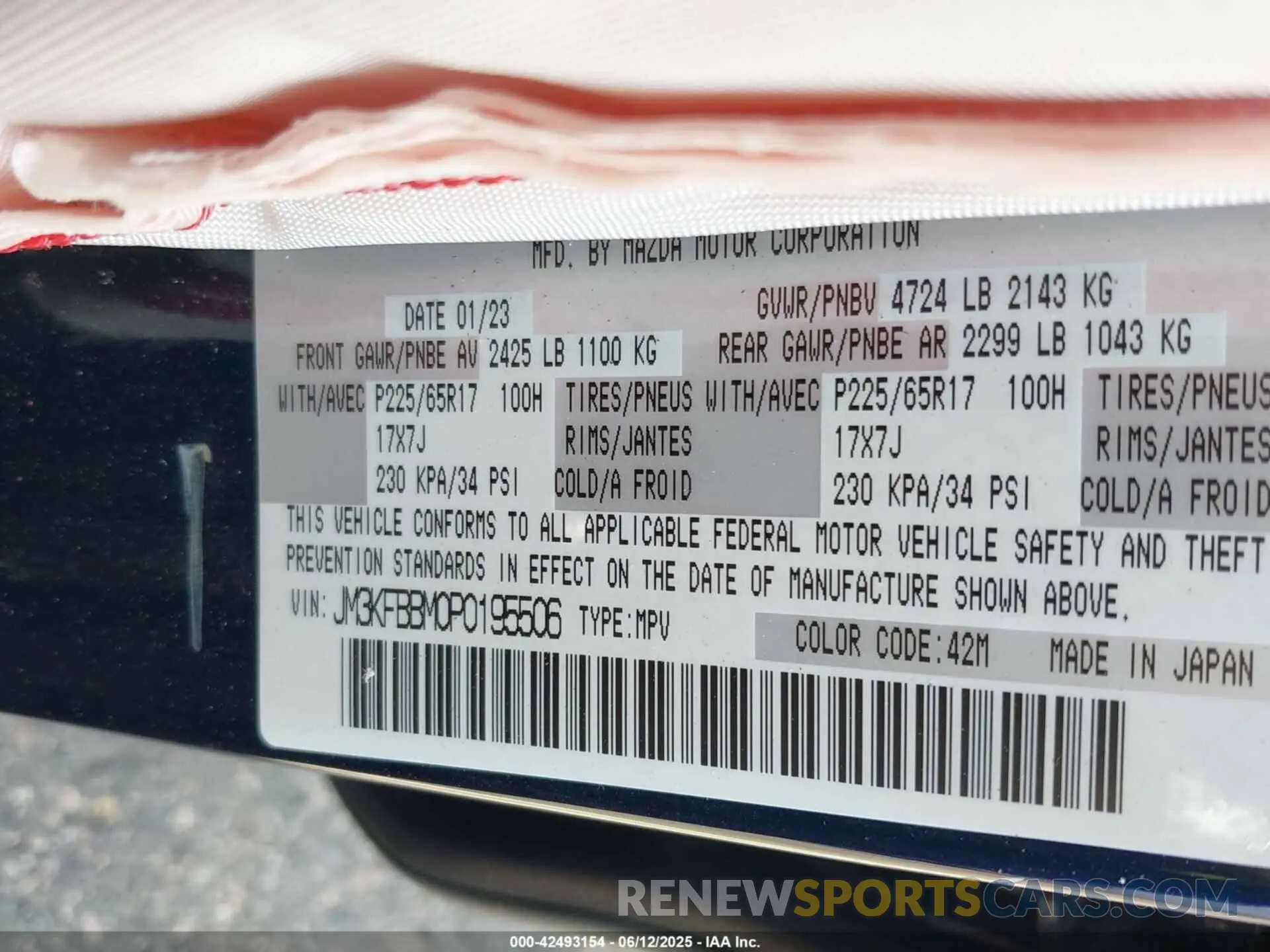 9 Фотография поврежденного автомобиля JM3KFBBM0P0195506 MAZDA CX-5 2023