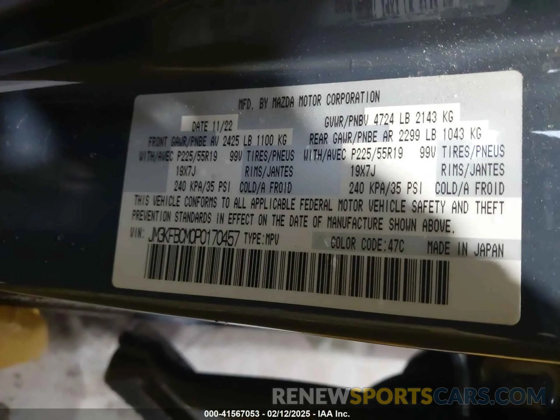 9 Фотография поврежденного автомобиля JM3KFBCM0P0170457 MAZDA CX-5 2023