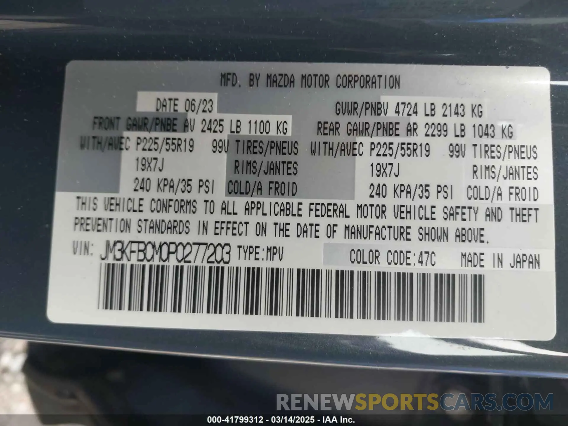 9 Фотография поврежденного автомобиля JM3KFBCM0P0277203 MAZDA CX-5 2023