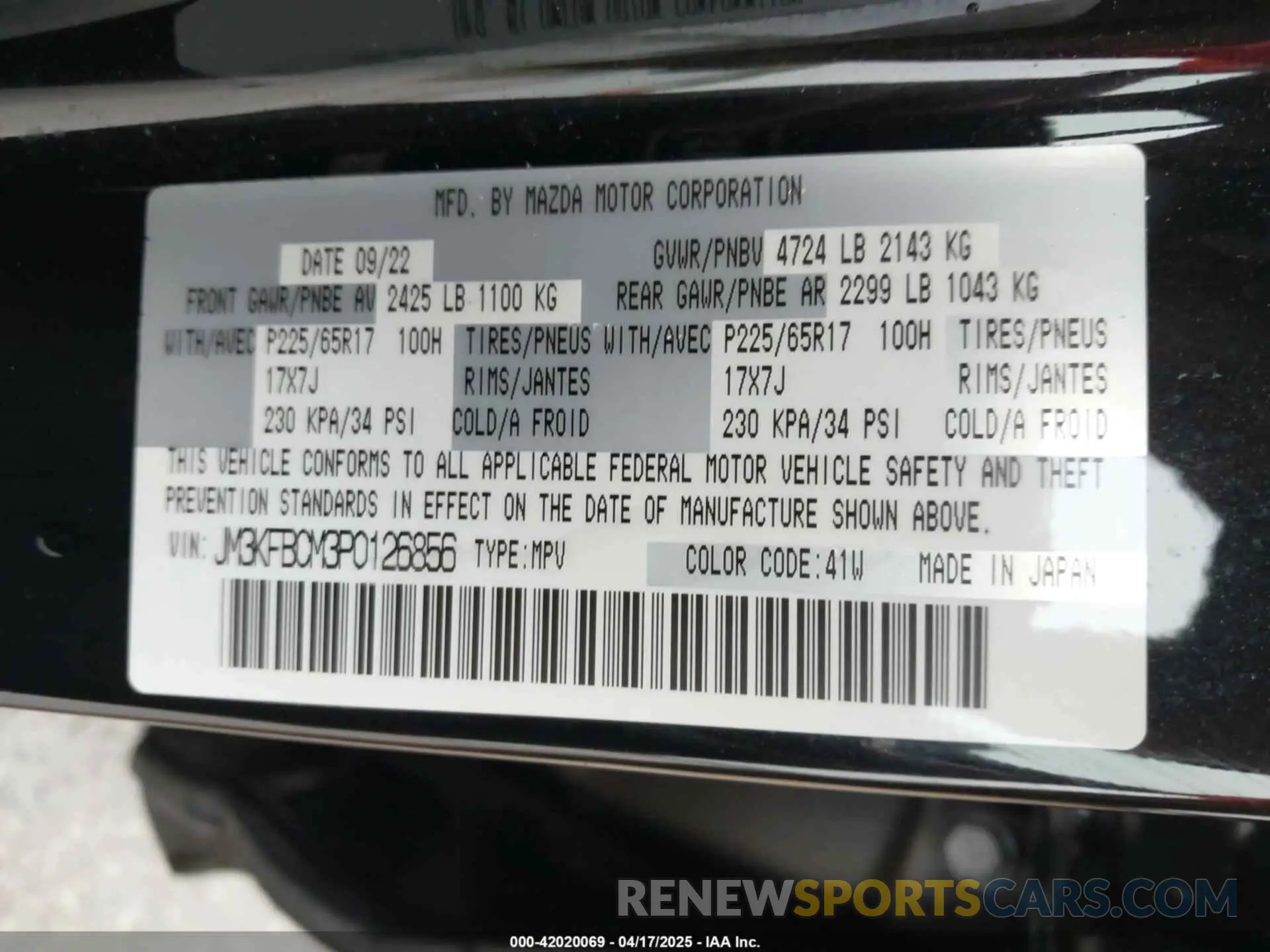 9 Фотография поврежденного автомобиля JM3KFBCM3P0126856 MAZDA CX-5 2023