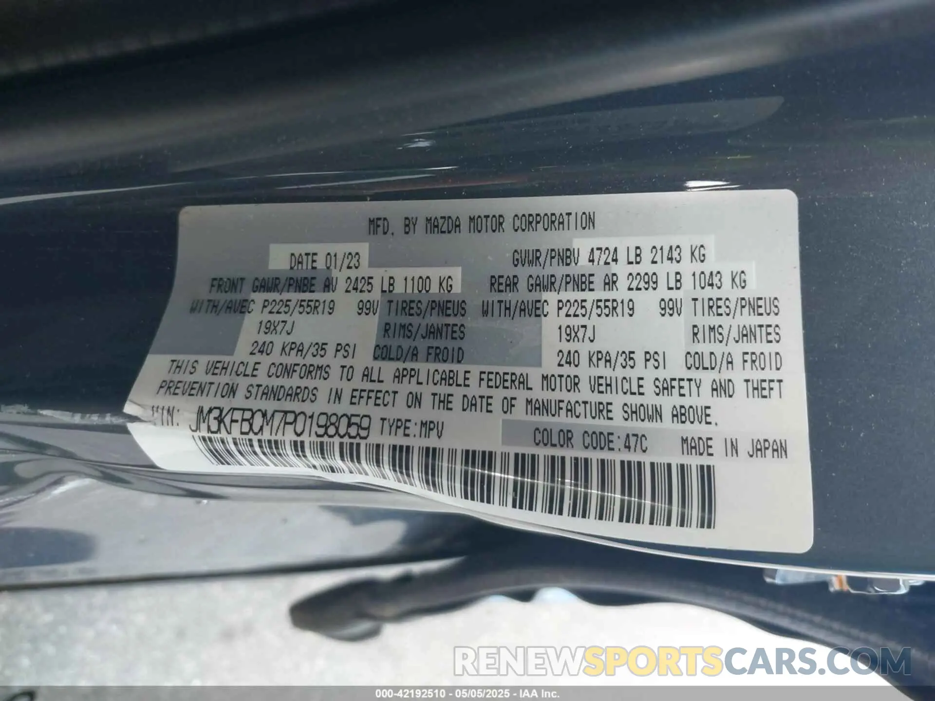 9 Photograph of a damaged car JM3KFBCM7P0198059 MAZDA CX-5 2023