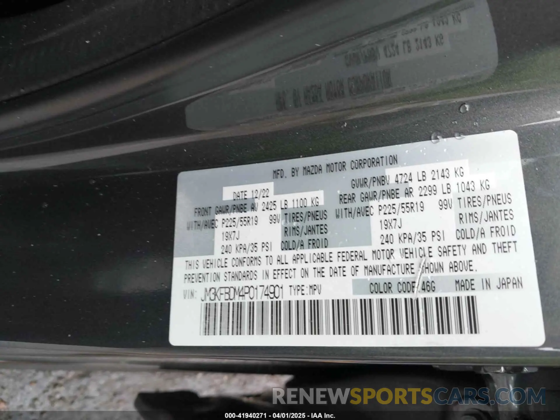 9 Фотография поврежденного автомобиля JM3KFBDM4P0174901 MAZDA CX-5 2023