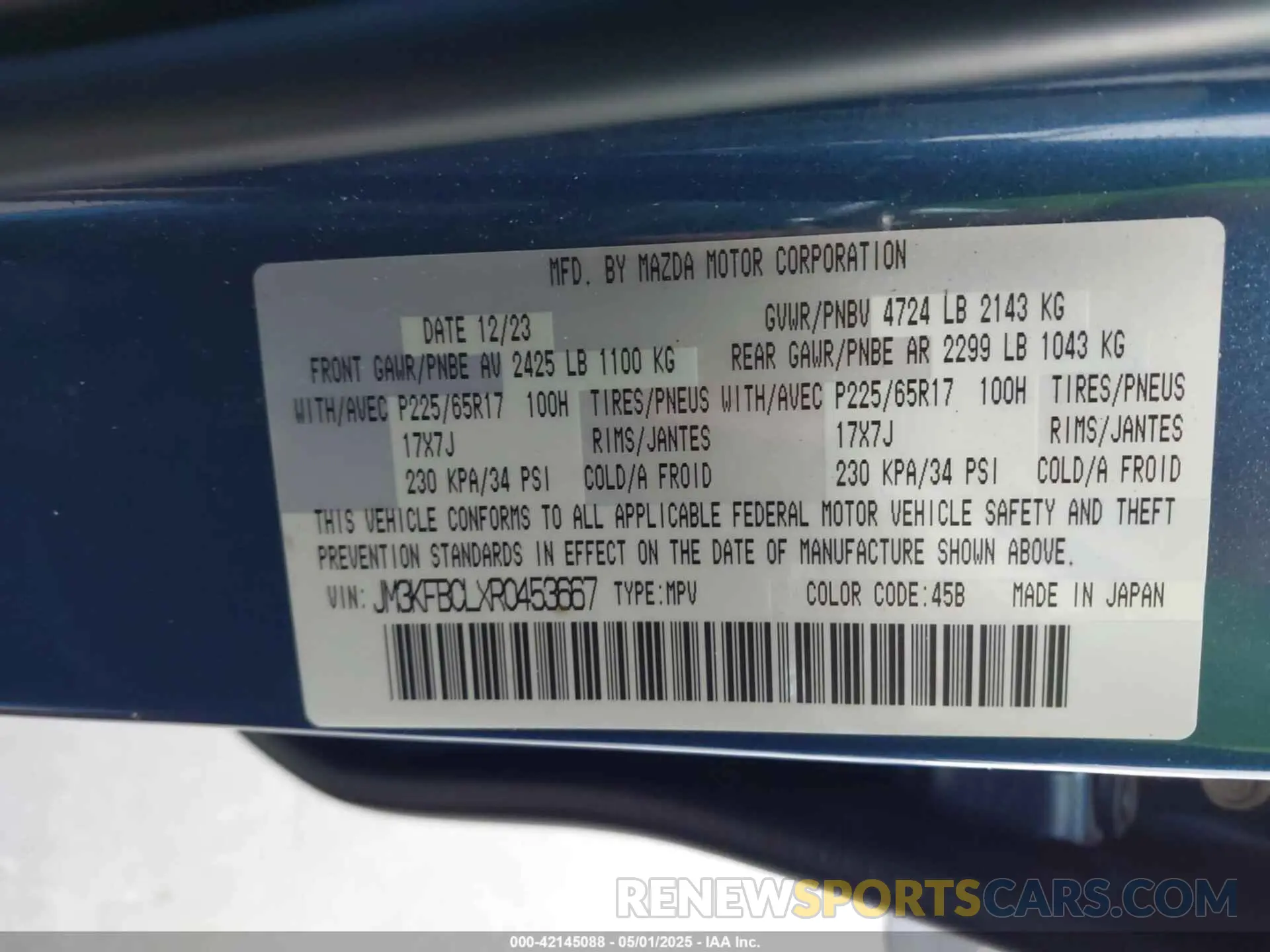 9 Фотография поврежденного автомобиля JM3KFBCLXR0453667 MAZDA CX-5 2024