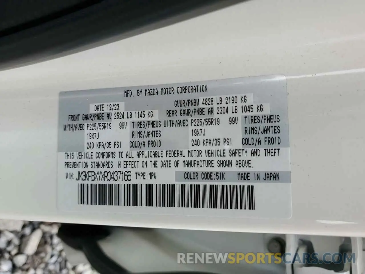 14 Фотография поврежденного автомобиля JM3KFBXYXR0437166 MAZDA CX-5 2024