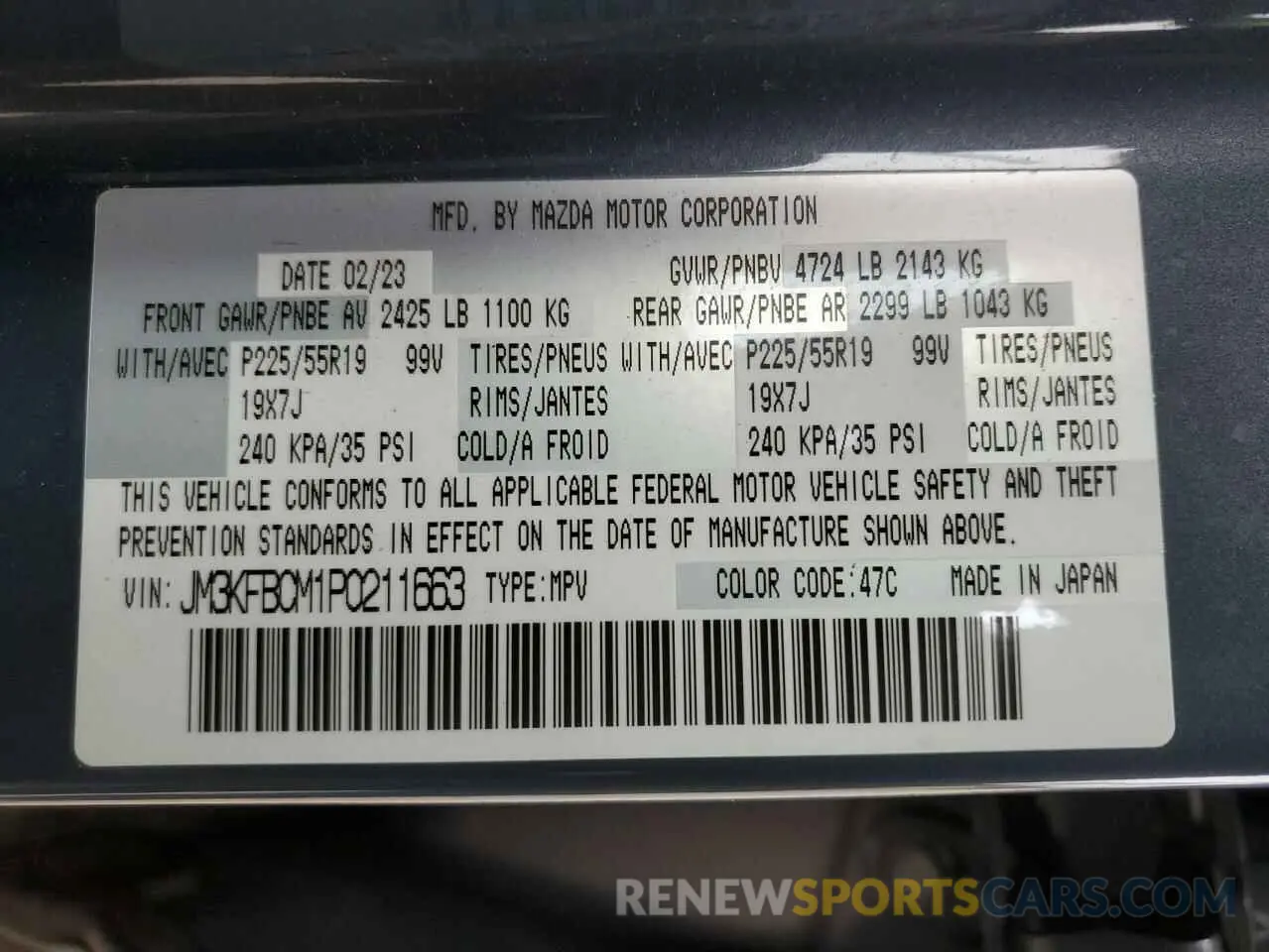 13 Фотография поврежденного автомобиля JM3KFBCM1P0211663 MAZDA CX-5 PREFE 2023