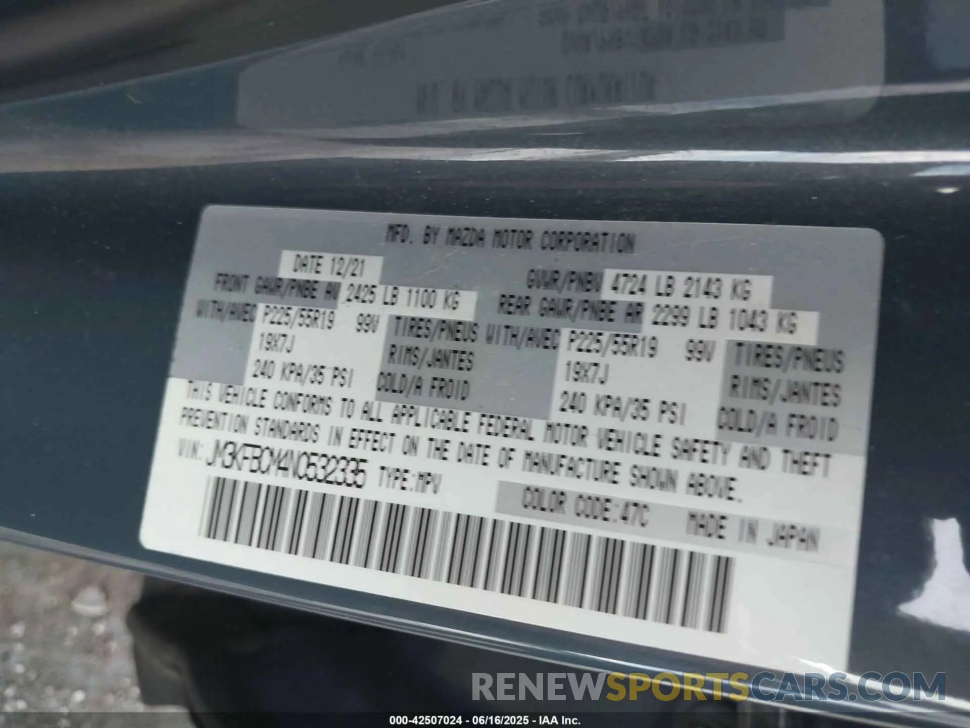 9 Фотография поврежденного автомобиля JM3KSBCM4N0532335 MAZDA CX-5 PREFERRED 2022