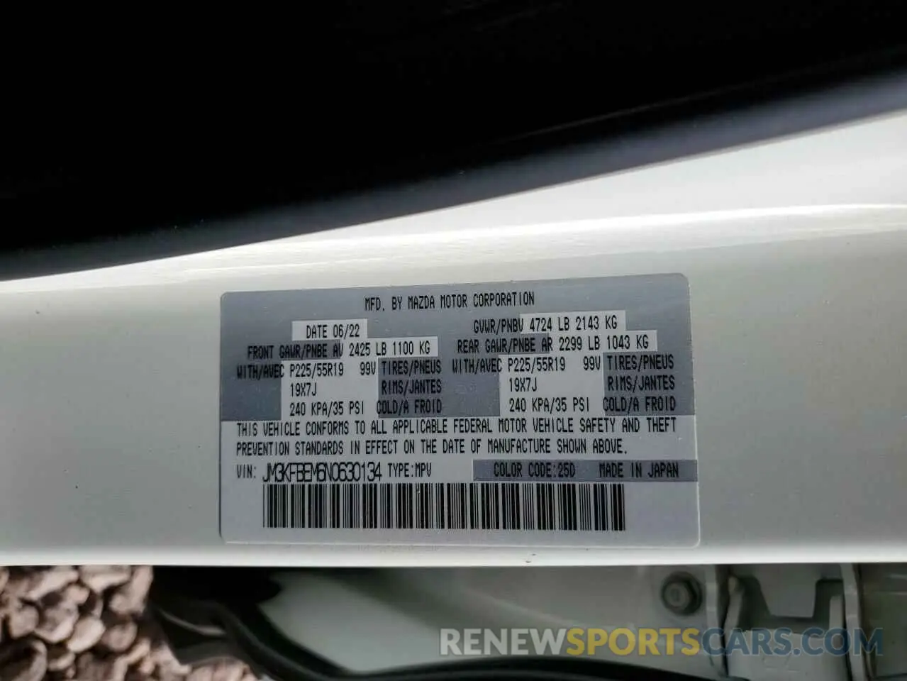 13 Фотография поврежденного автомобиля JM3KFBEM6N0630134 MAZDA CX-5 PREMI 2022