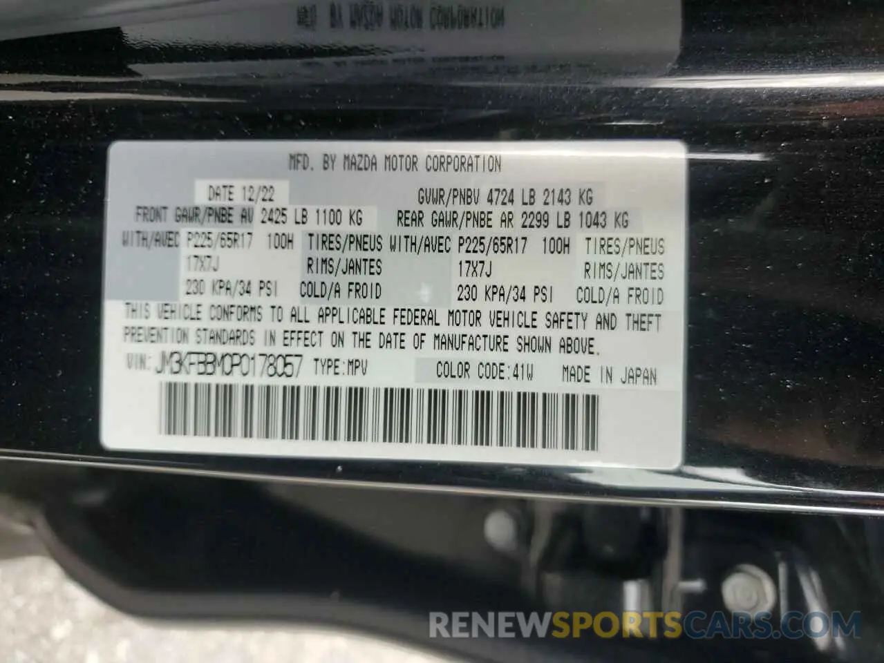 13 Фотография поврежденного автомобиля JM3KFBBM0P0178057 MAZDA CX-5 SELEC 2023