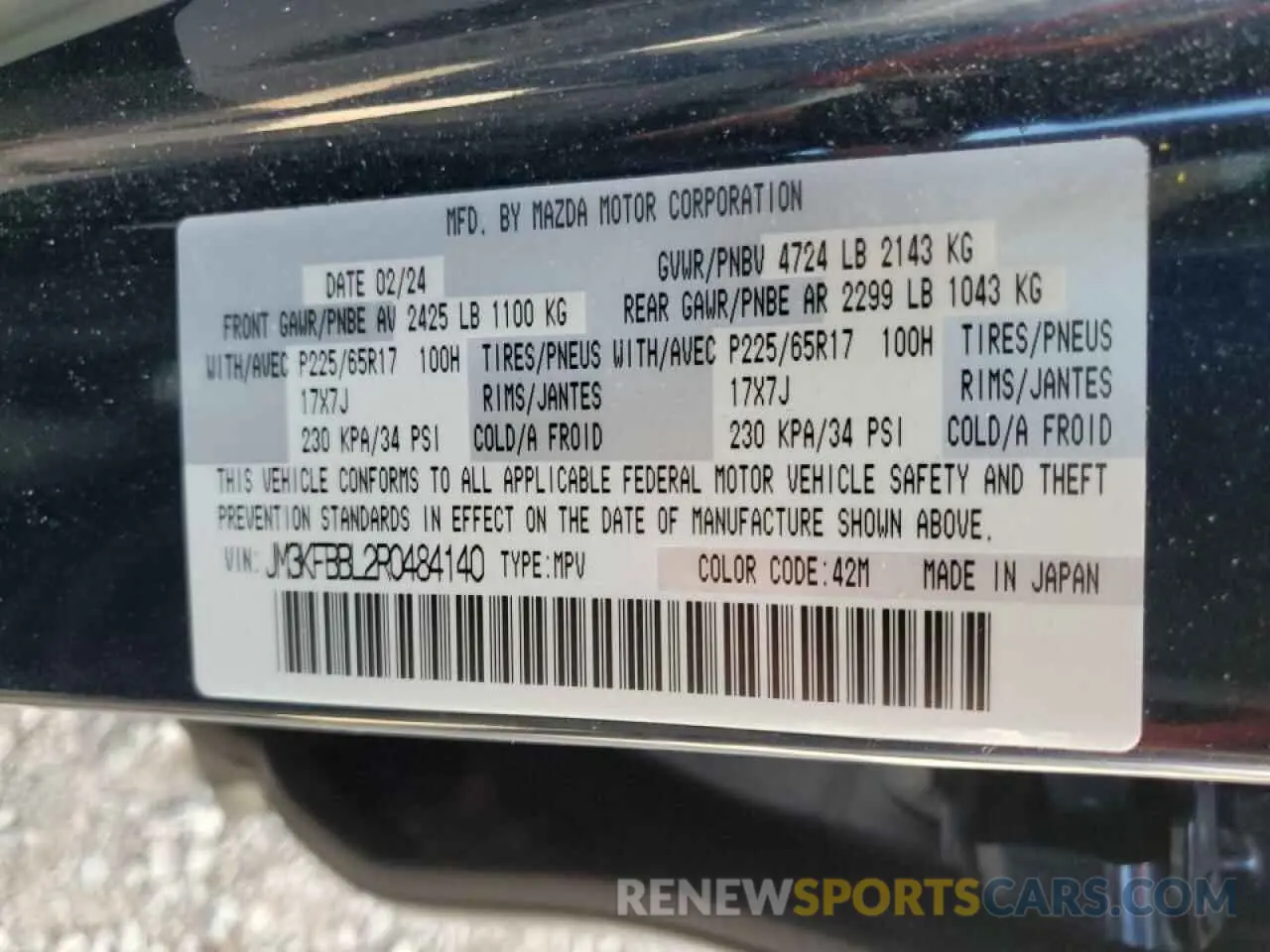 13 Фотография поврежденного автомобиля JM3KFBBL2R0484140 MAZDA CX-5 SELEC 2024