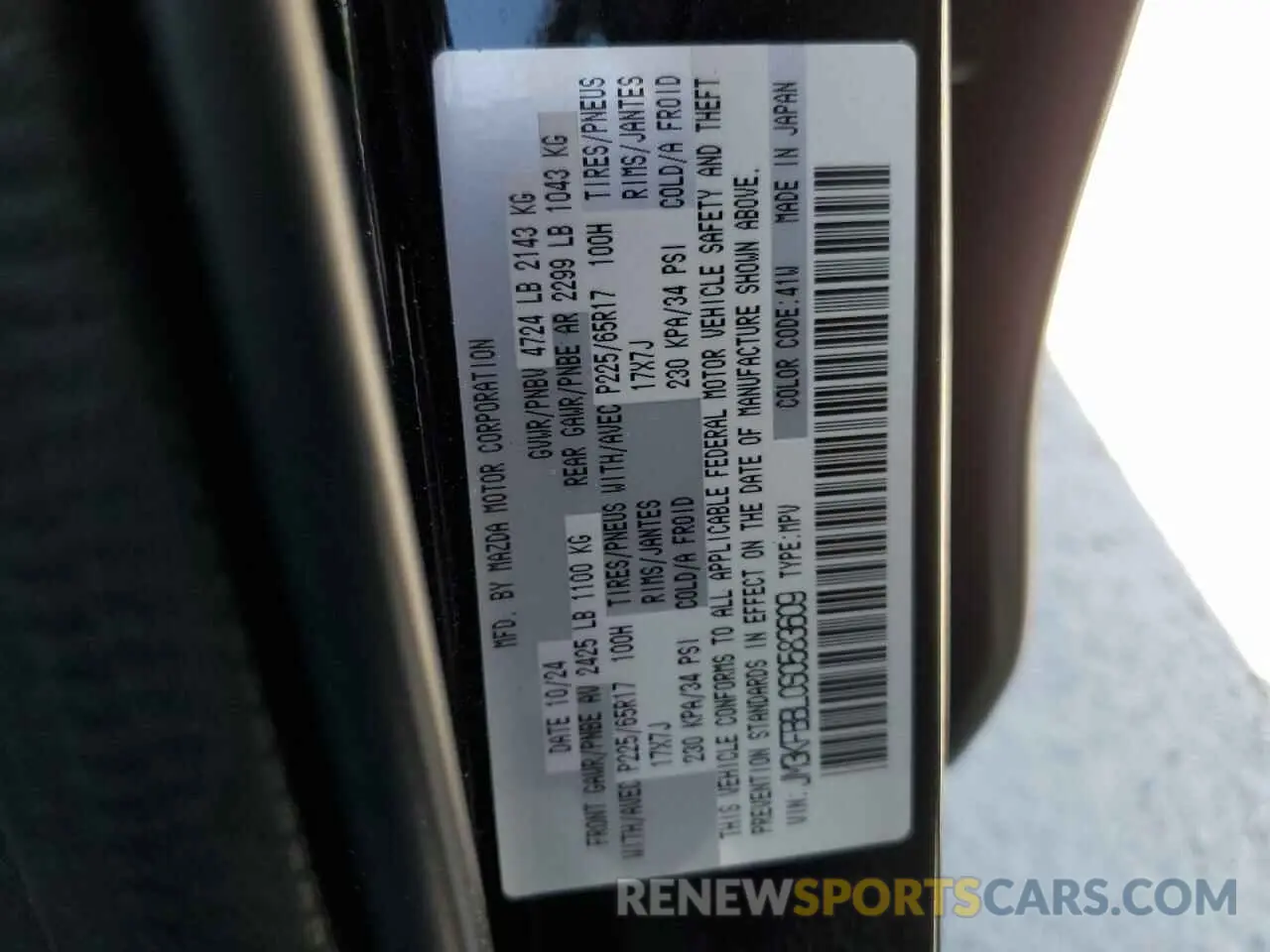 13 Фотография поврежденного автомобиля JM3KFBBL0S0583609 MAZDA CX-5 SELEC 2025