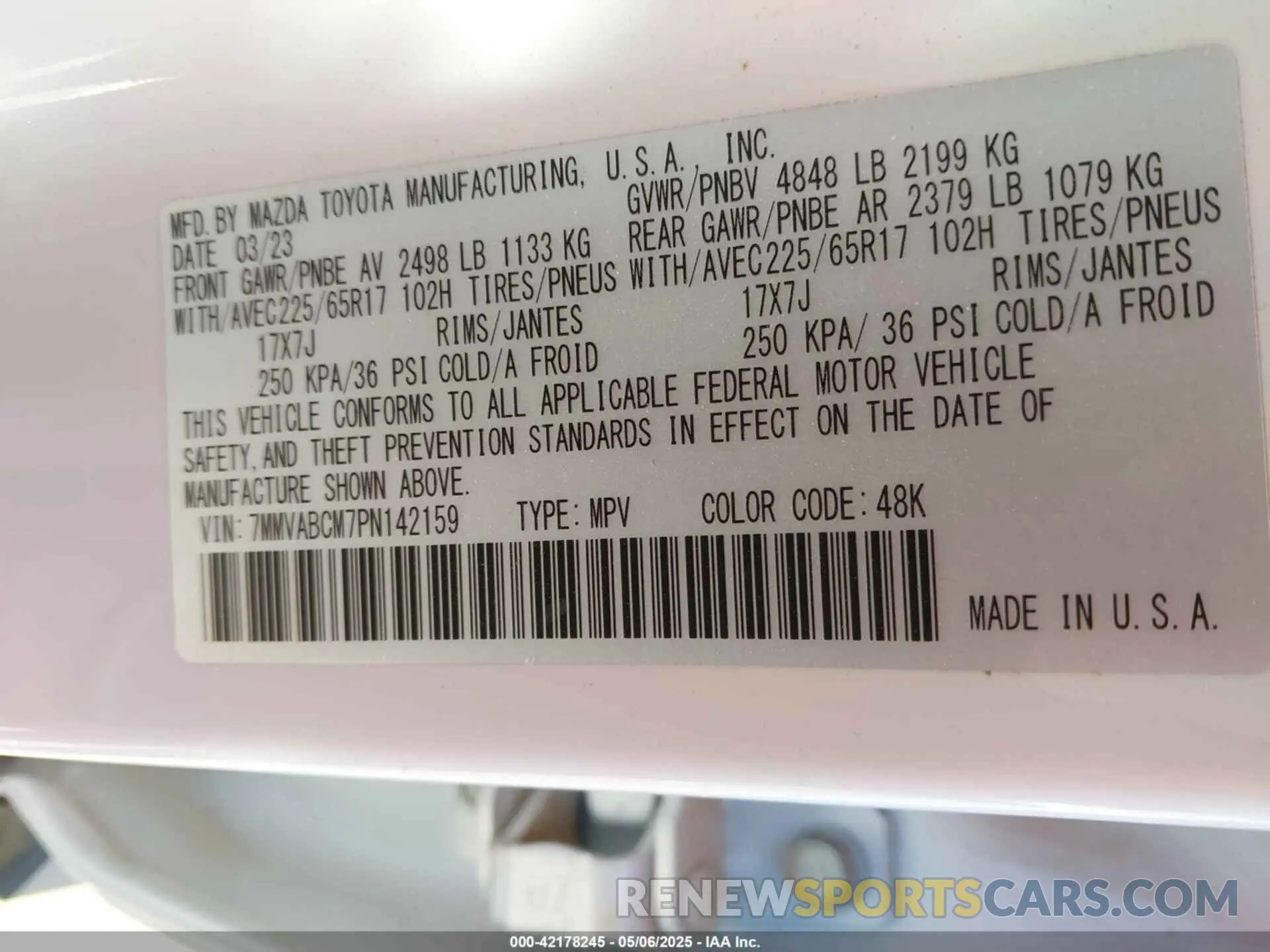 9 Photograph of a damaged car 7MMVABCM7PN142159 MAZDA CX-50 2023