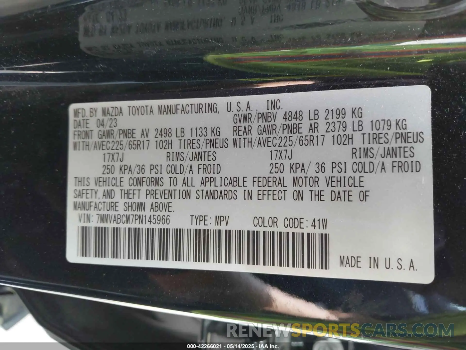 9 Фотография поврежденного автомобиля 7MMVABCM7PN145966 MAZDA CX-50 2023