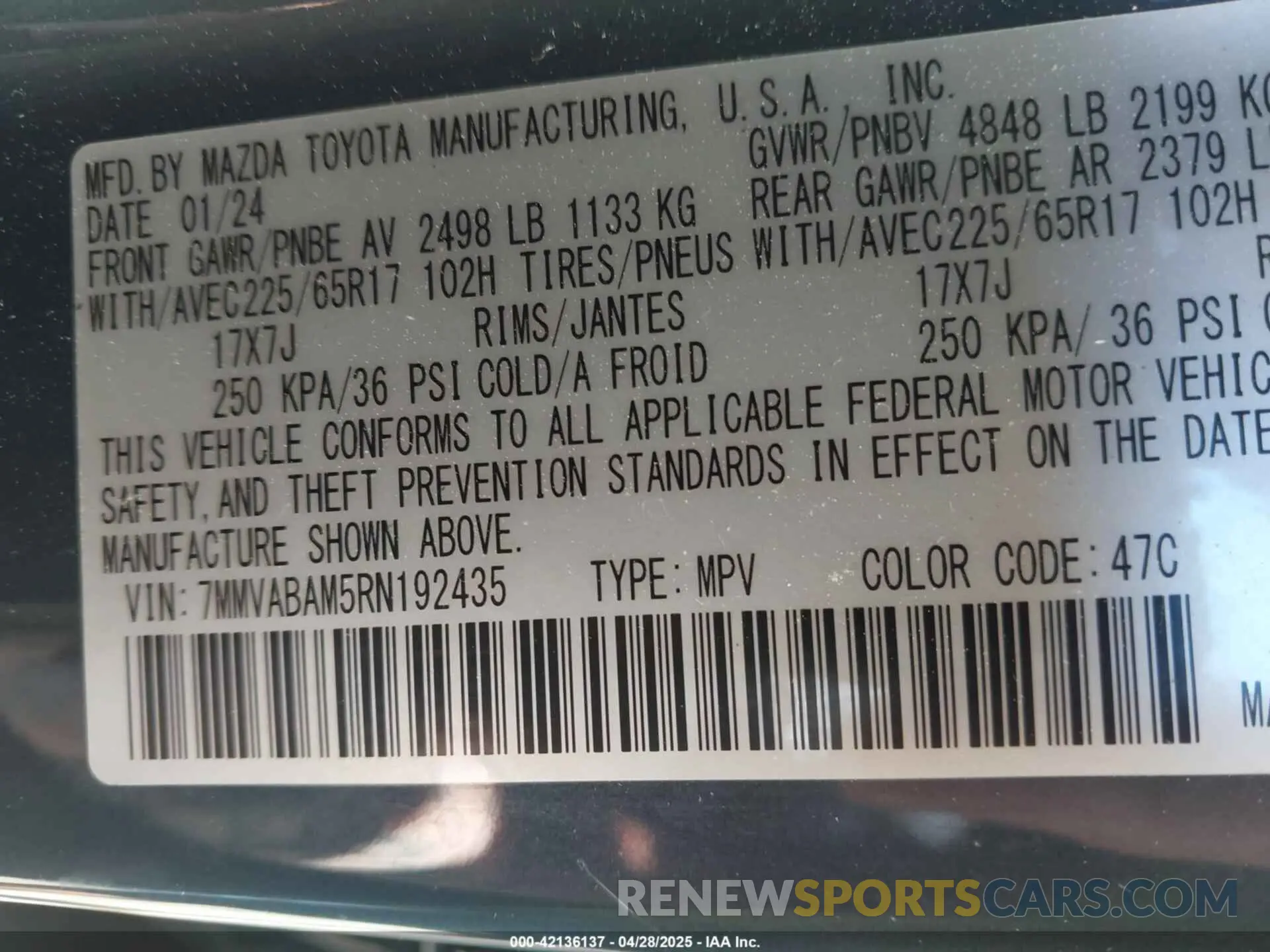 9 Photograph of a damaged car 7MMVABAM5RN192435 MAZDA CX-50 2024