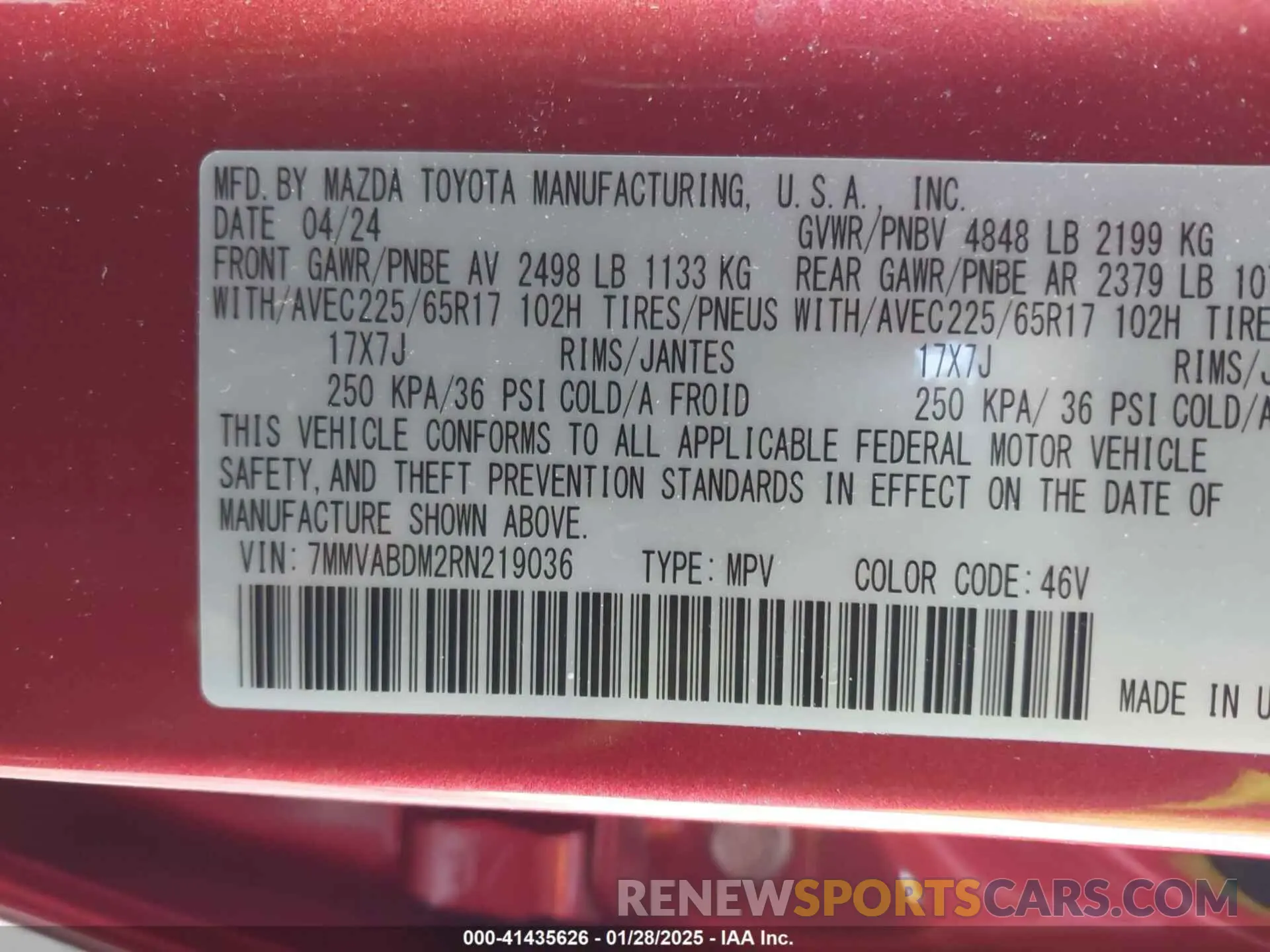 9 Фотография поврежденного автомобиля 7MMVABDM2RN219036 MAZDA CX-50 2024