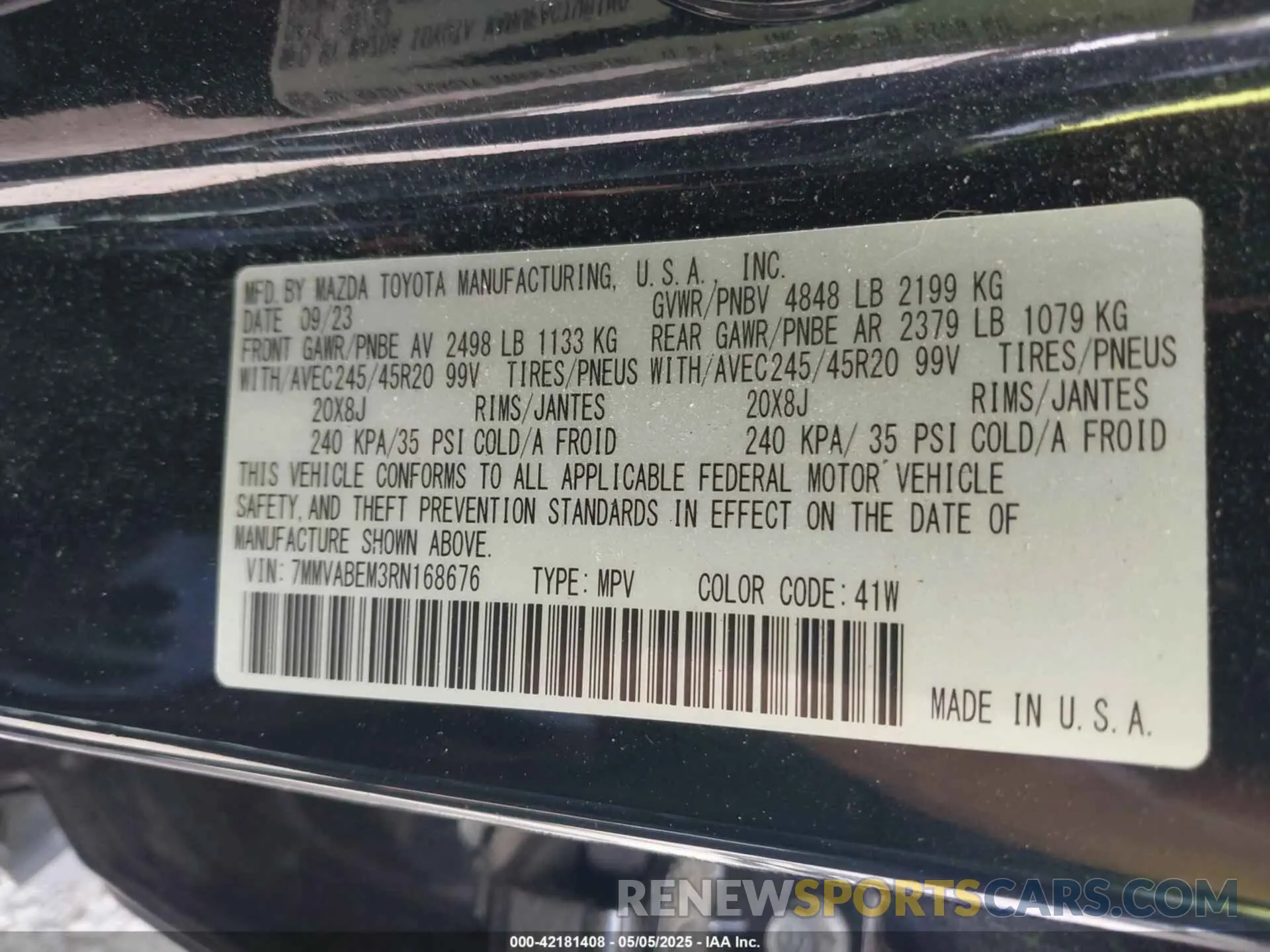 9 Photograph of a damaged car 7MMVABEM3RN168676 MAZDA CX-50 2024