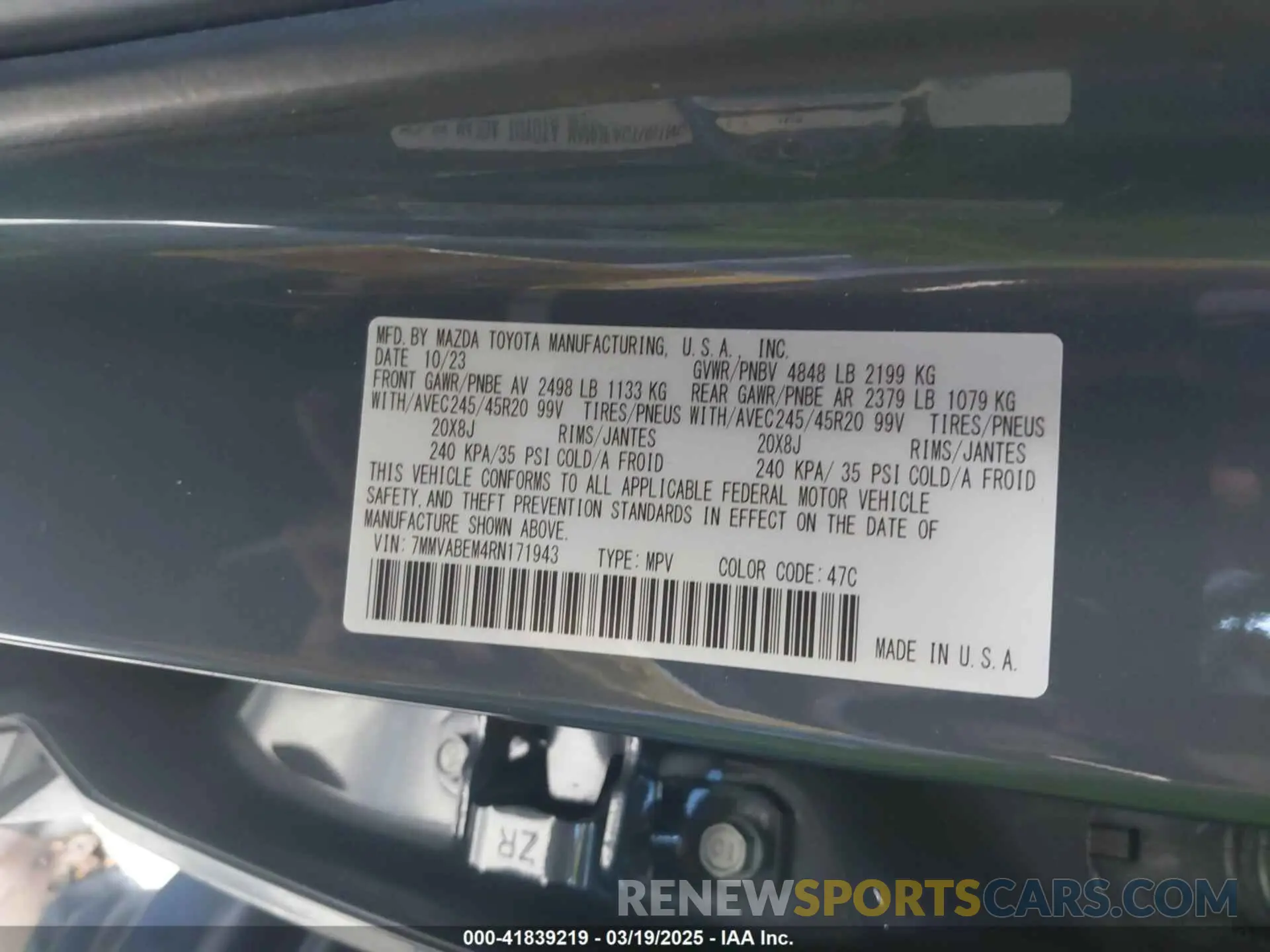 9 Photograph of a damaged car 7MMVABEM4RN171943 MAZDA CX-50 2024