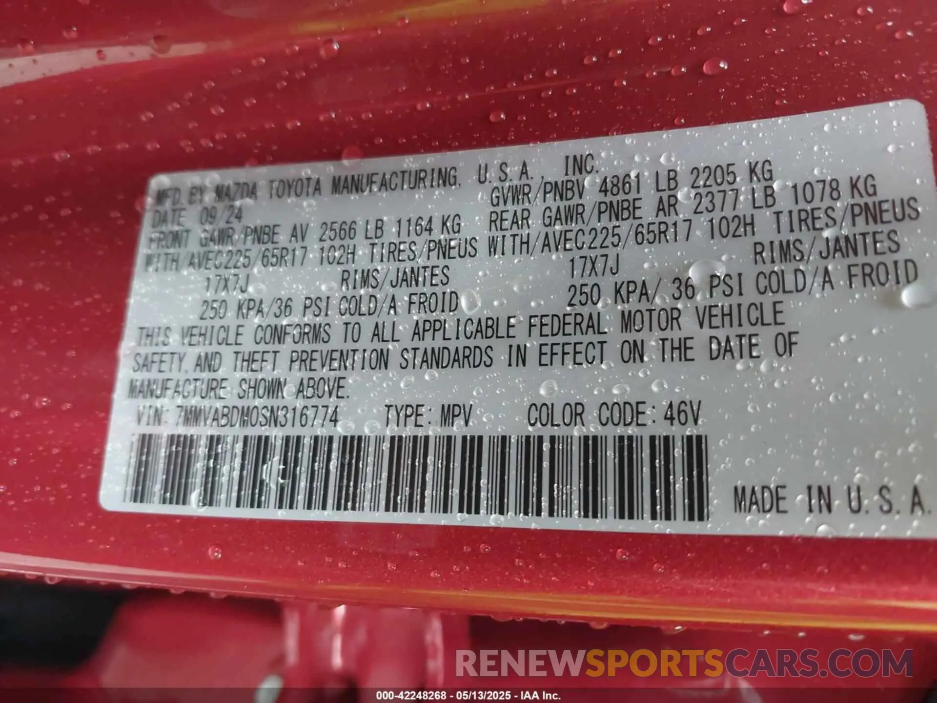 9 Фотография поврежденного автомобиля 7MMVABDM0SN316774 MAZDA CX-50 2025