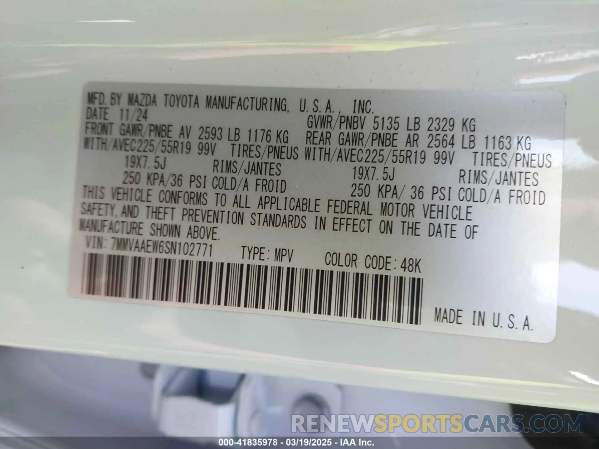 9 Фотография поврежденного автомобиля 7MMVAAEW6SN102771 MAZDA CX-50 HYBRID 2025