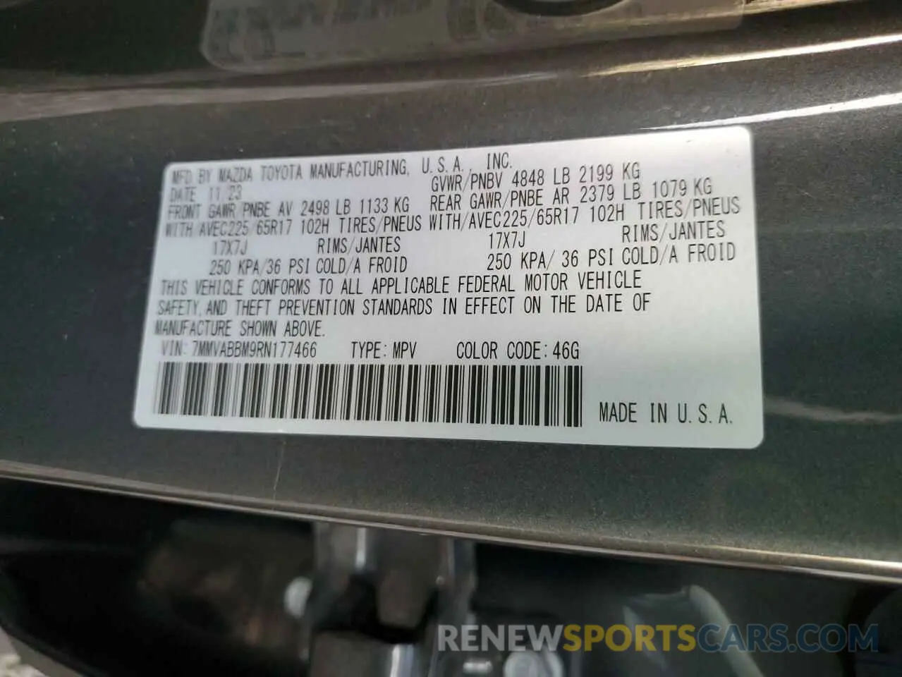 14 Photograph of a damaged car 7MMVABBM9RN177466 MAZDA CX-50 PREF 2024