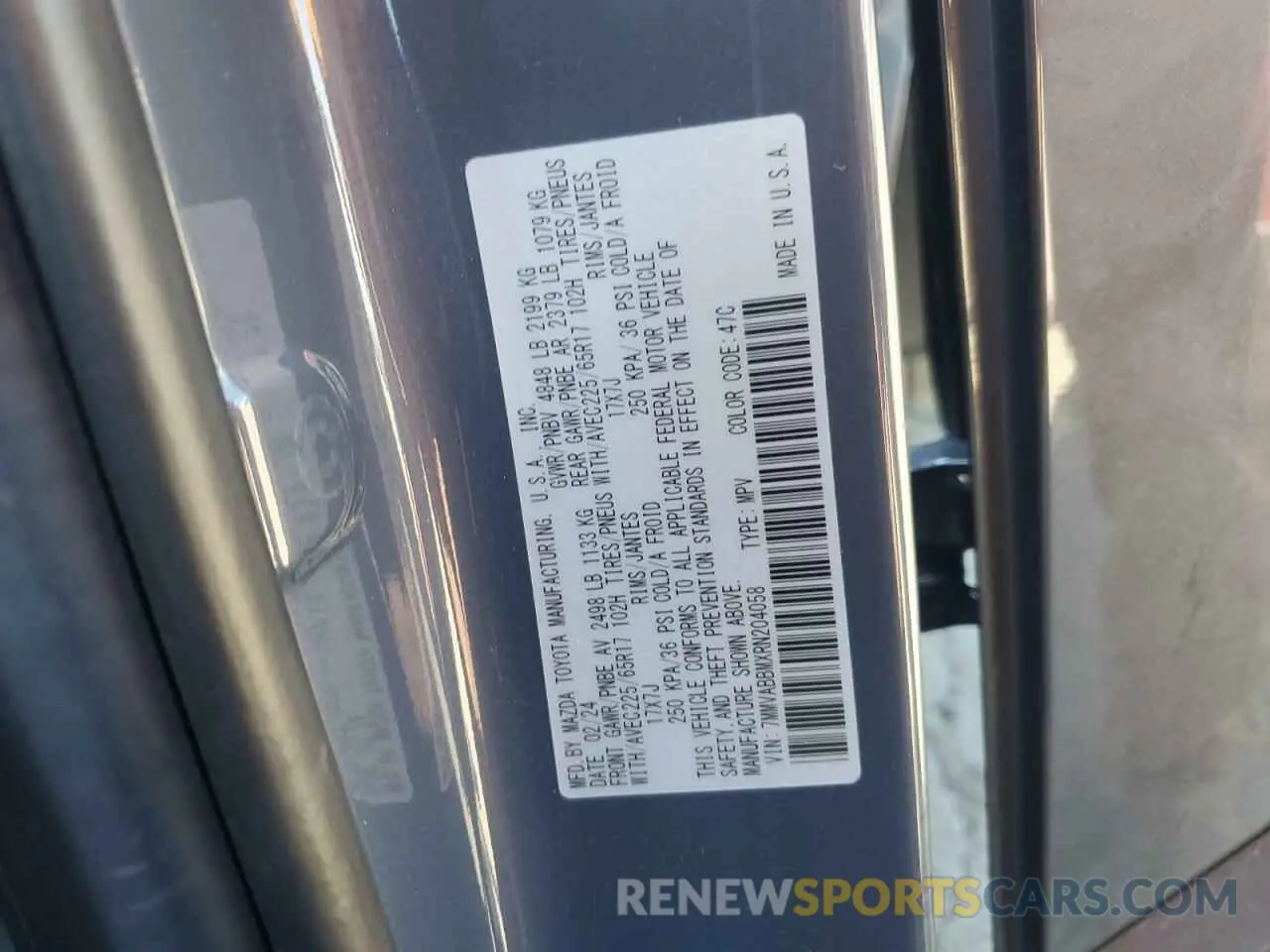 14 Photograph of a damaged car 7MMVABBMXRN204058 MAZDA CX-50 PREF 2024