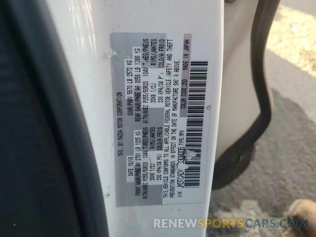 14 Фотография поврежденного автомобиля JM3TCADYXK0308006 MAZDA CX-9 2019