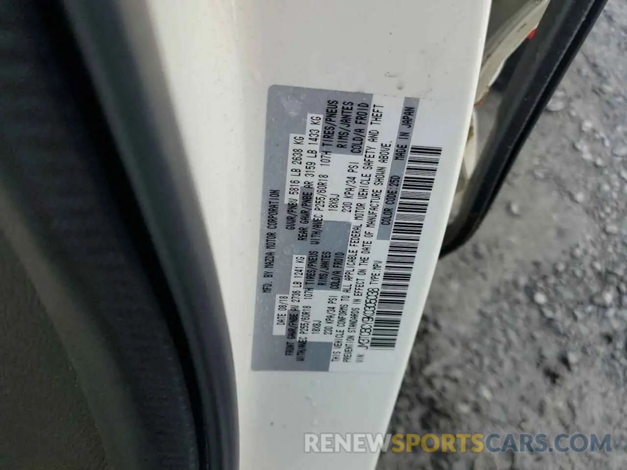 13 Photograph of a damaged car JM3TCBCY9K0305038 MAZDA CX-9 2019