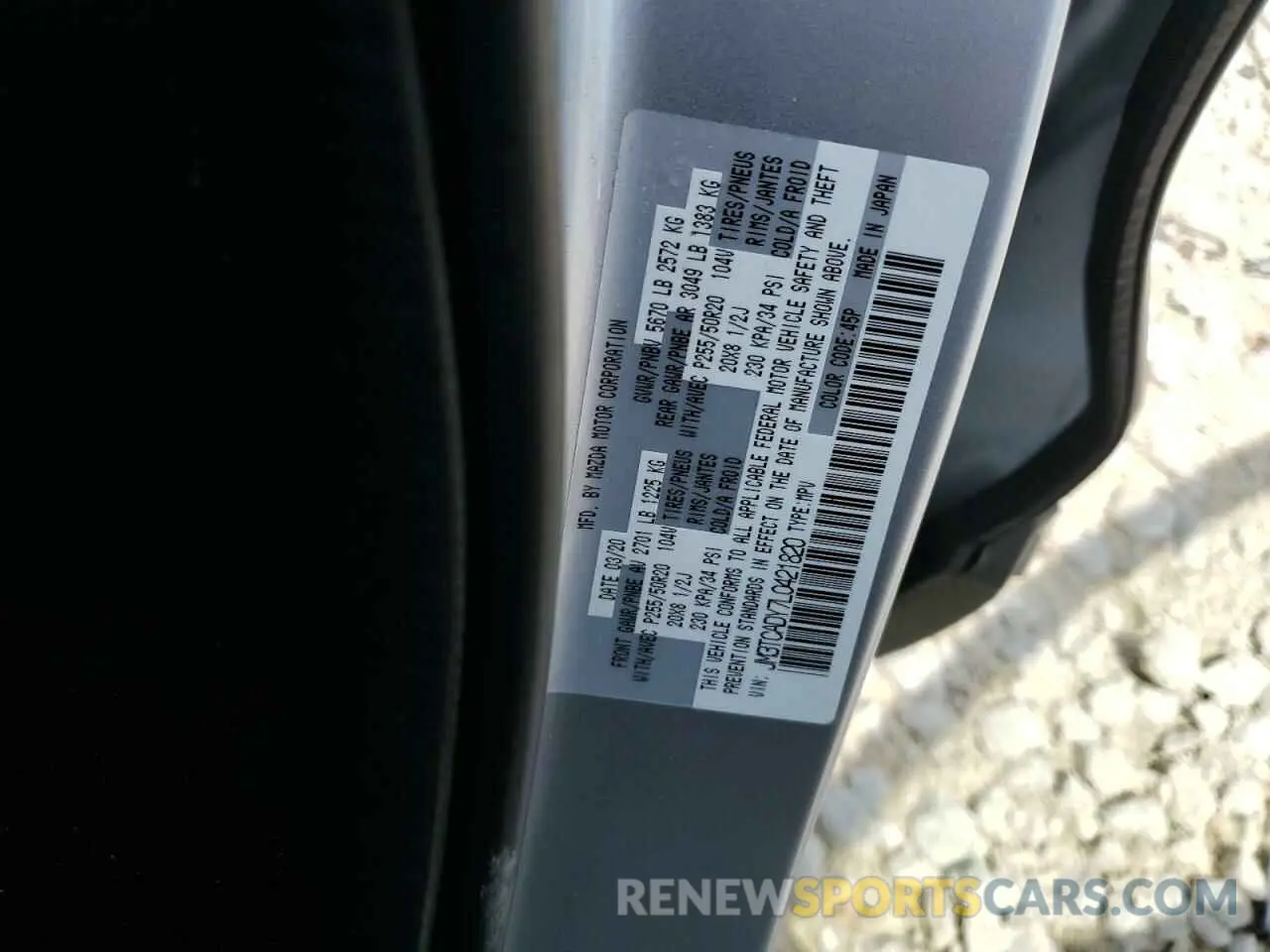 13 Photograph of a damaged car JM3TCADY7L0421820 MAZDA CX-9 2020