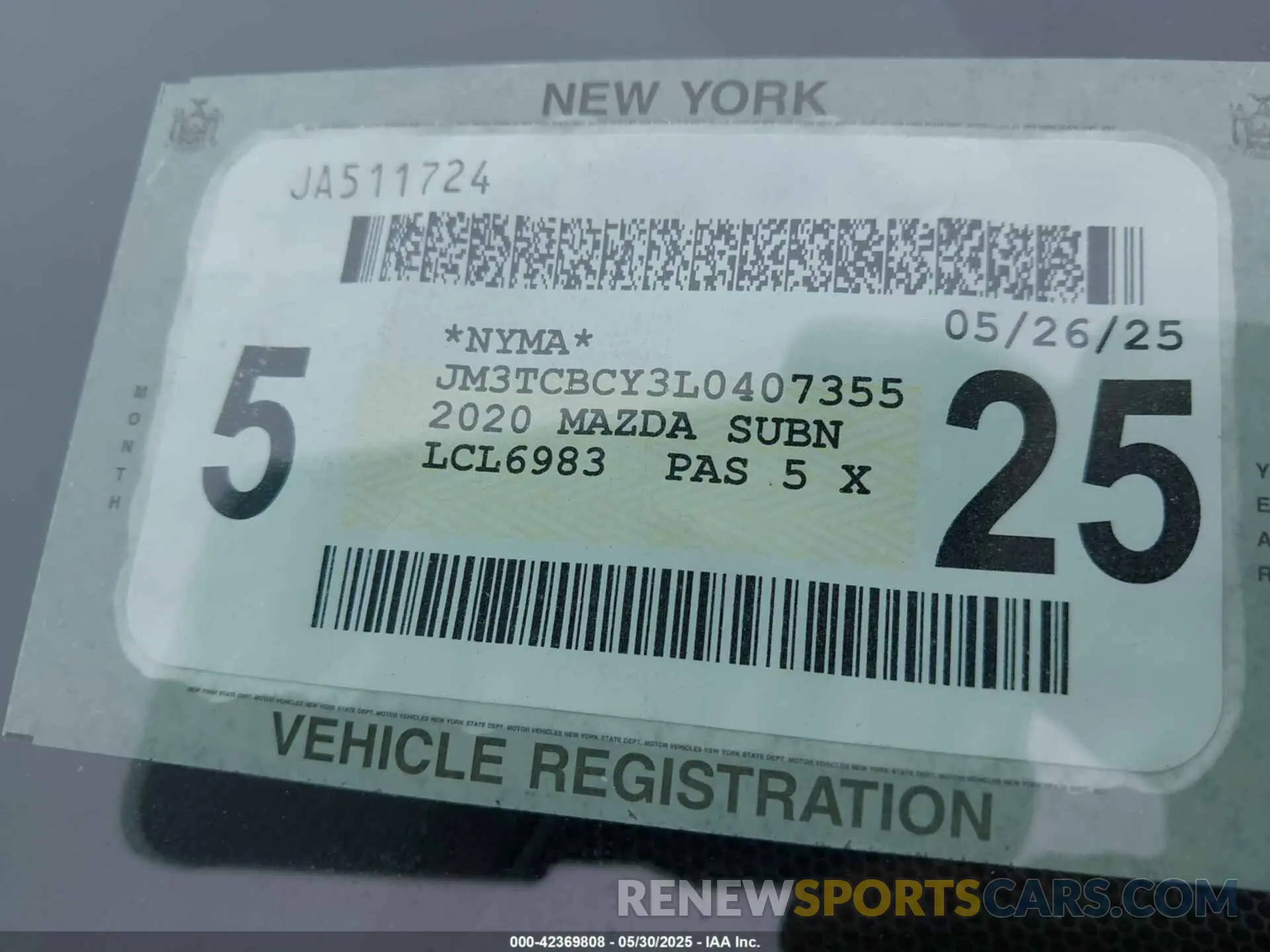 17 Photograph of a damaged car JM3TCBCY3L0407355 MAZDA CX-9 2020