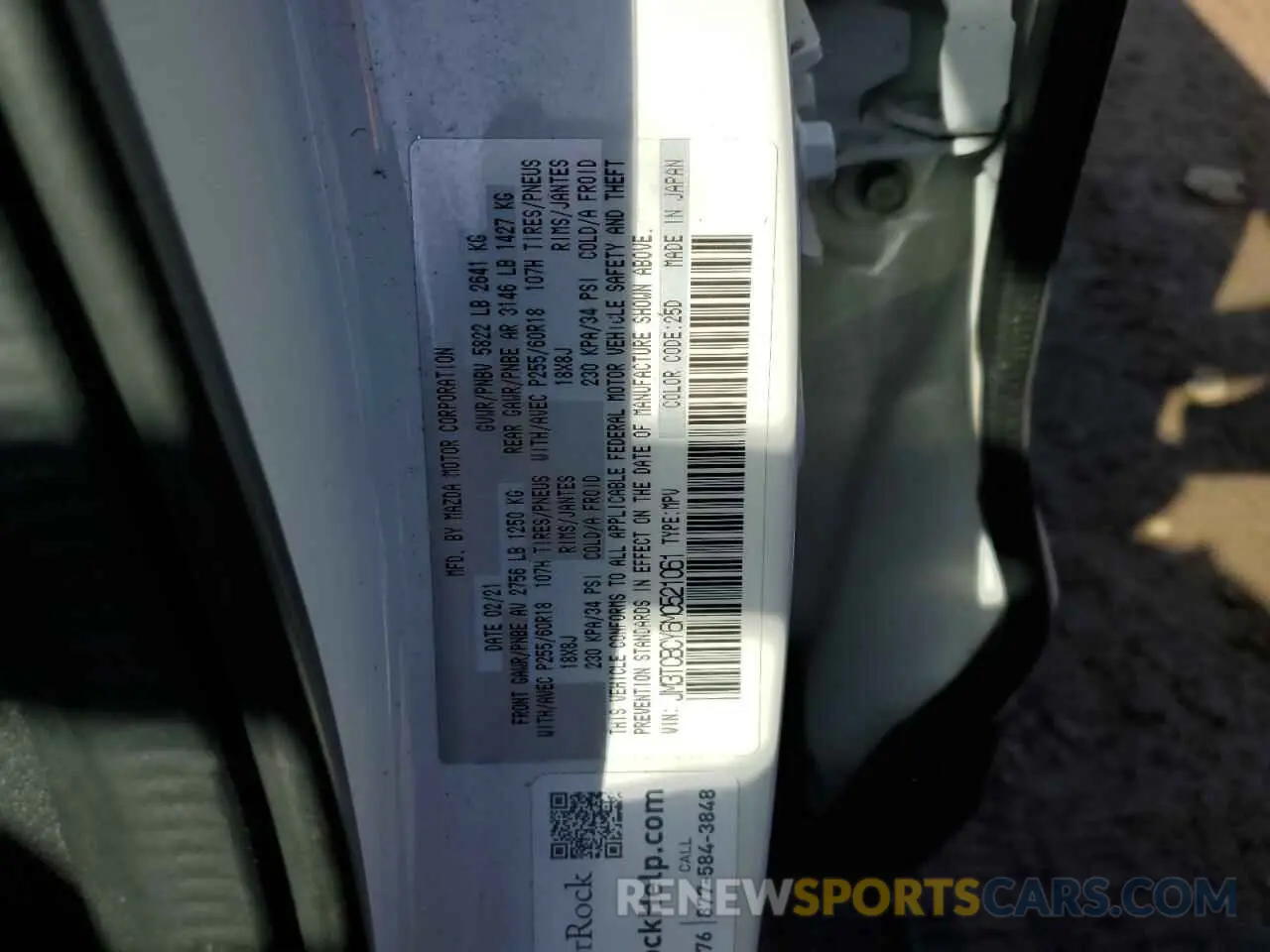 12 Фотография поврежденного автомобиля JM3TCBCY6M0521061 MAZDA CX-9 2021