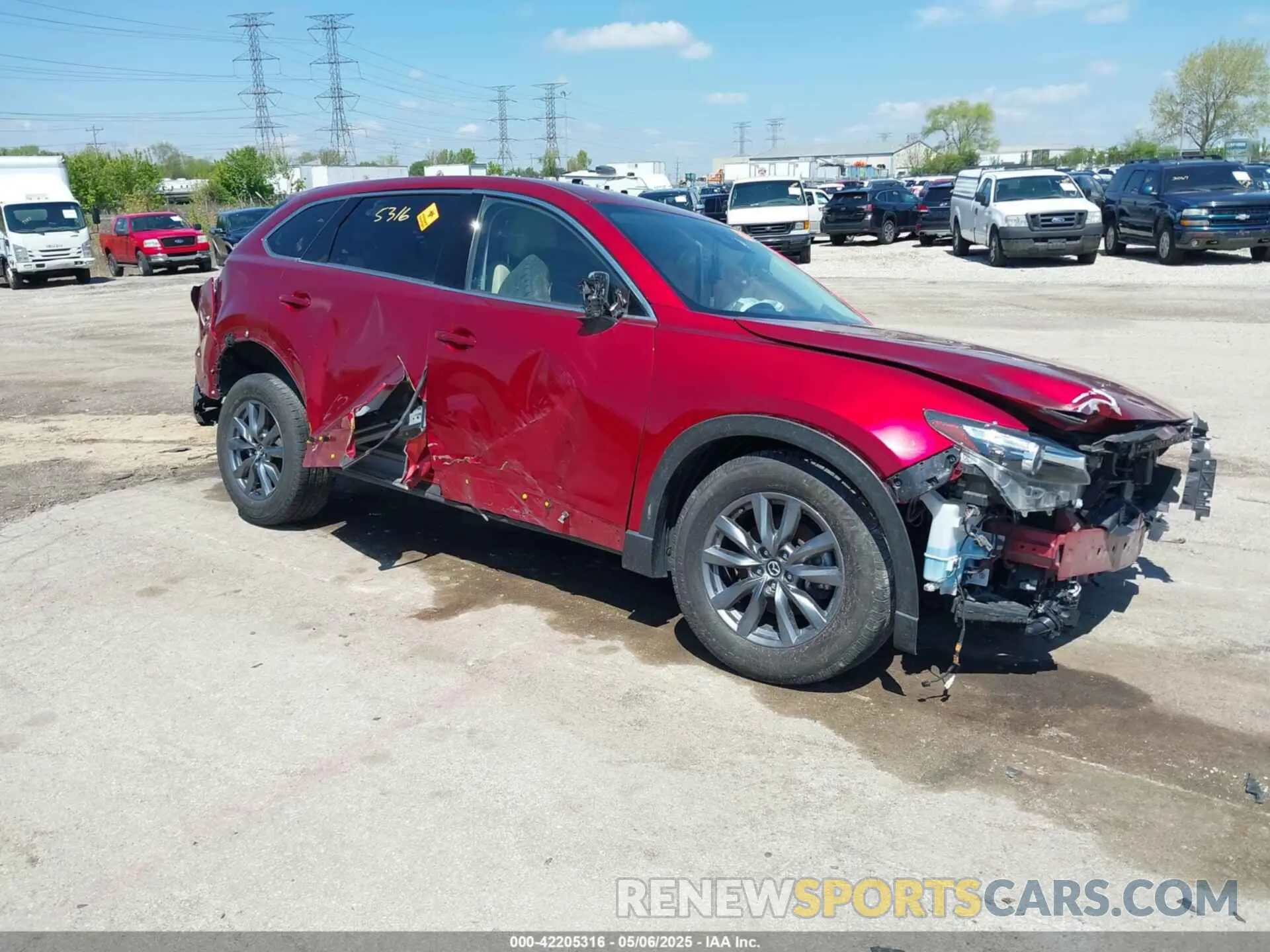 1 Photograph of a damaged car JM3TCBCY3N0607087 MAZDA CX-9 2022