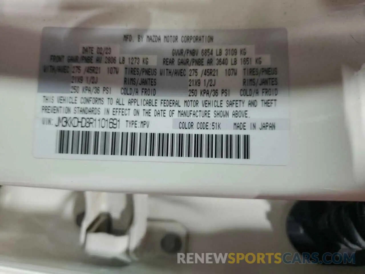 14 Фотография поврежденного автомобиля JM3KKDHD8R1101691 MAZDA CX-90 PREM 2024