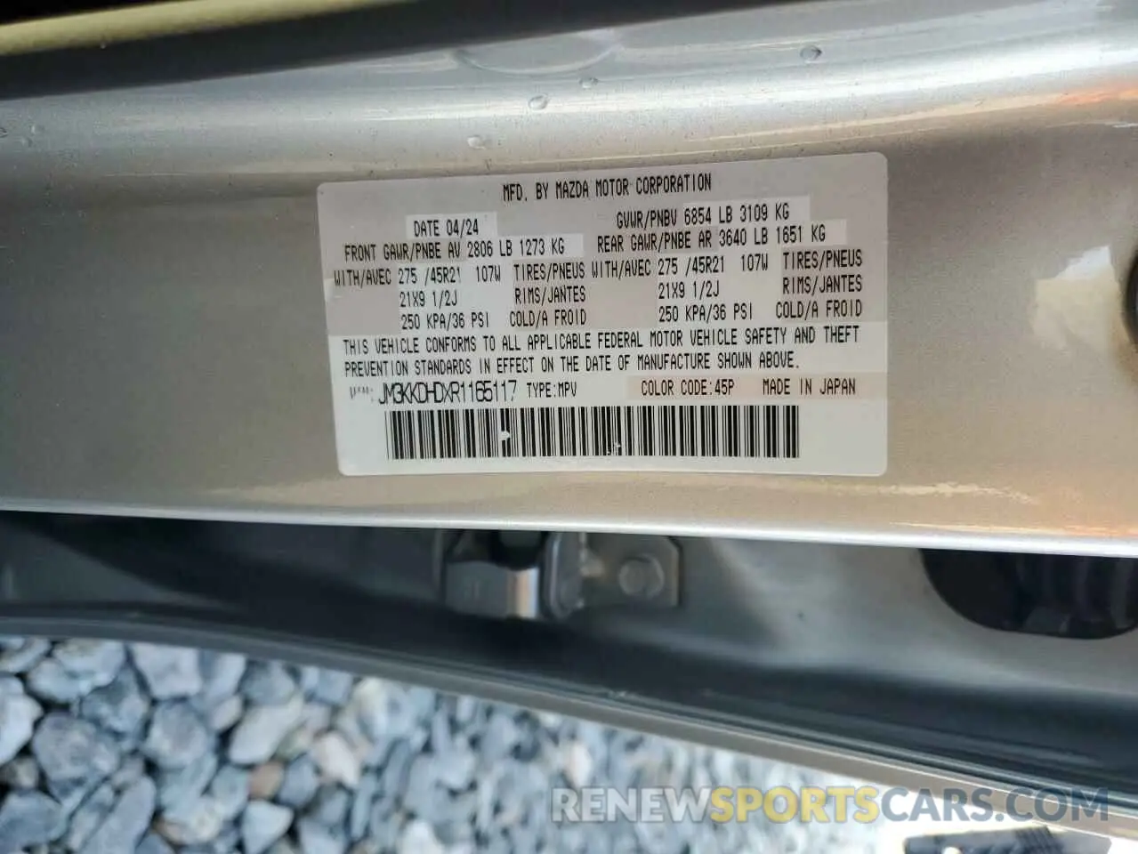 14 Фотография поврежденного автомобиля JM3KKDHDXR1165117 MAZDA CX-90 PREM 2024