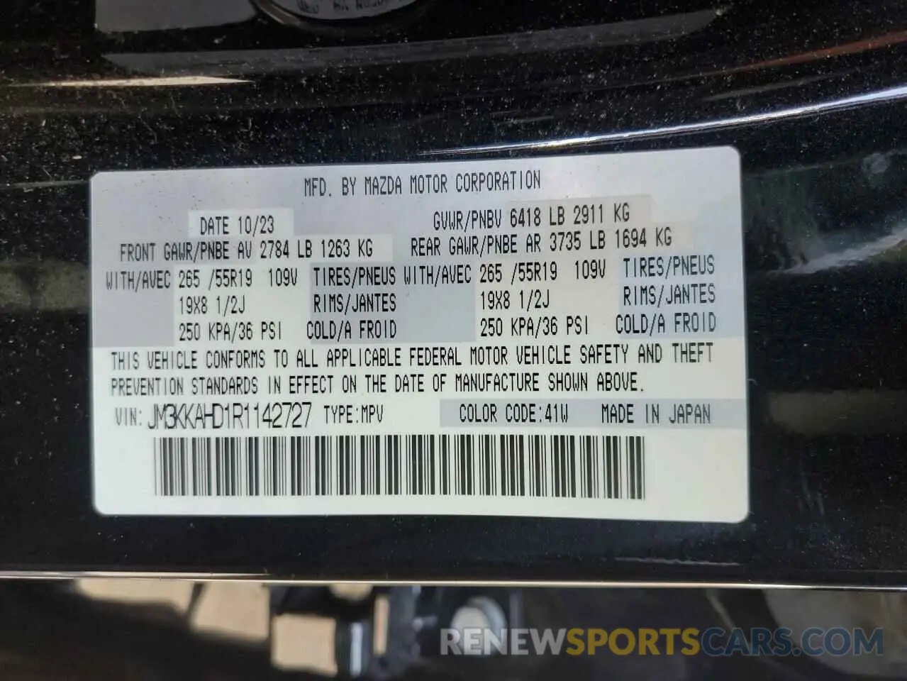 15 Фотография поврежденного автомобиля JM3KKAHD1R1142727 MAZDA CX-90 SELE 2024